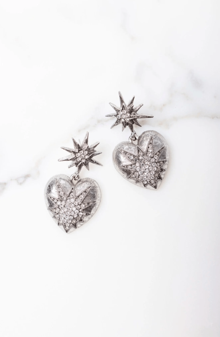 Silver Love Me Earrings - Amor Lafayette