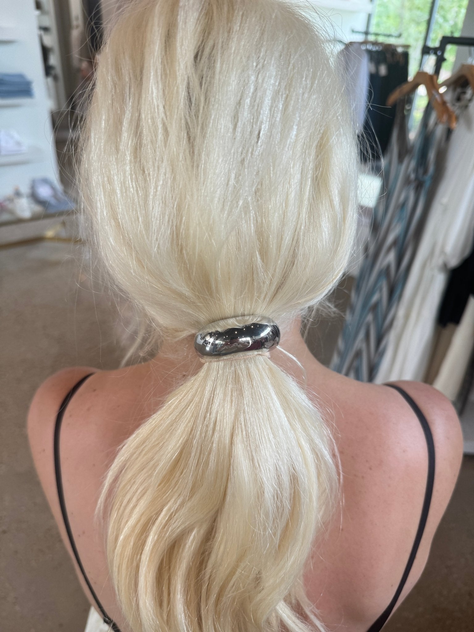 Silver Narrow Cresent Hair Cuff - Amor Lafayette
