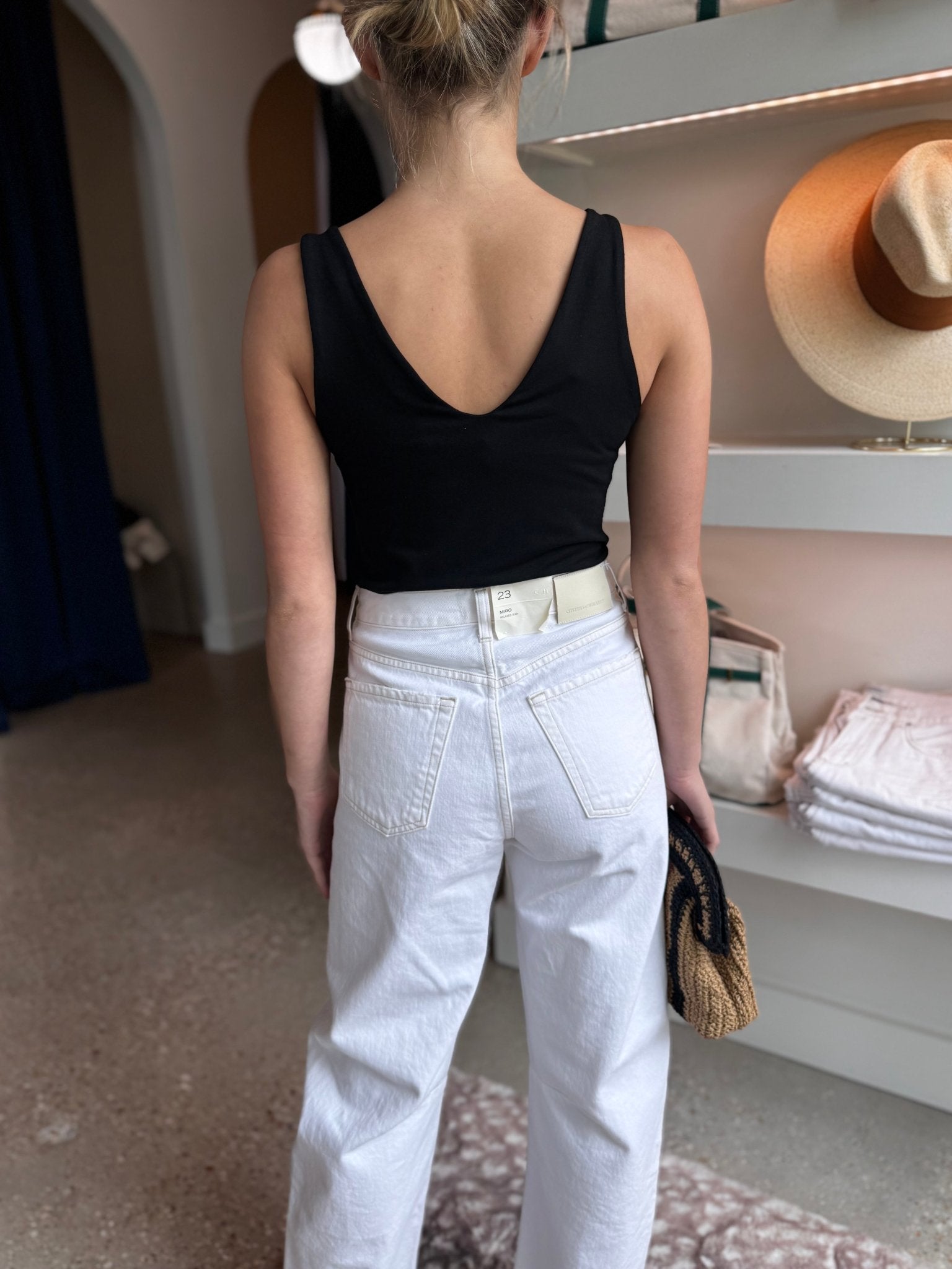 Skipper Knit Tank in Black - Amor Lafayette