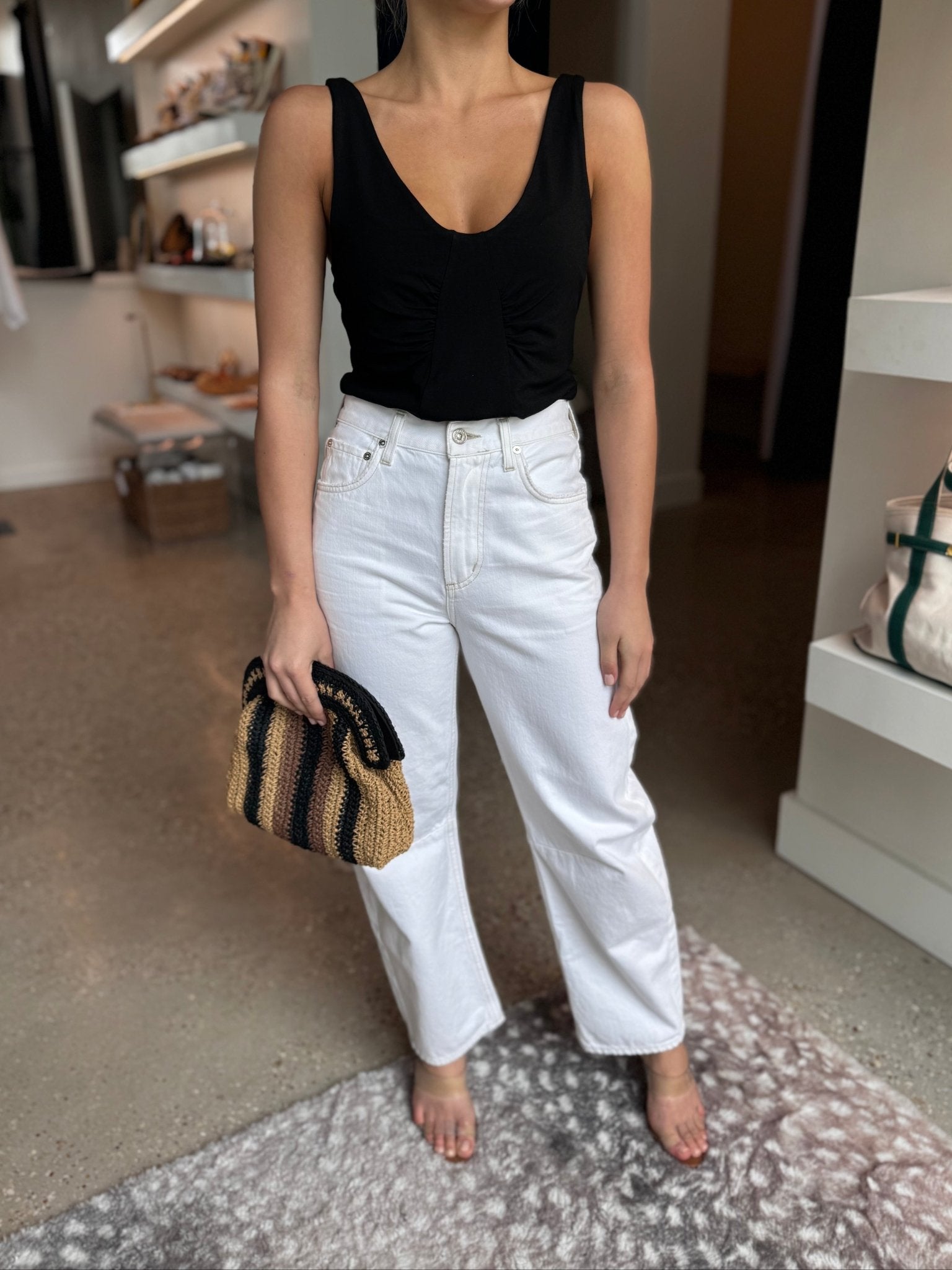 Skipper Knit Tank in Black - Amor Lafayette