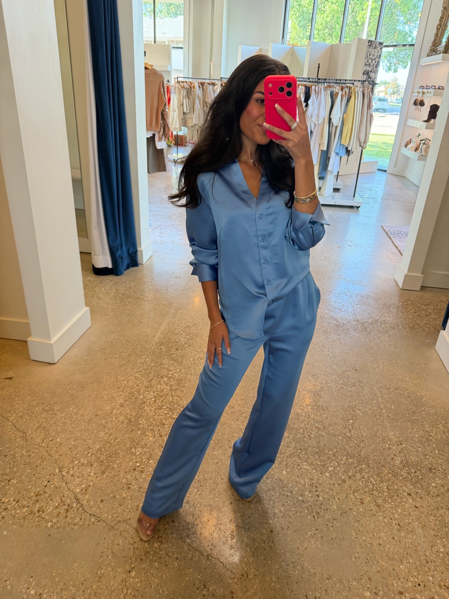 Sky Blue Hostess Pant - Amor Lafayette