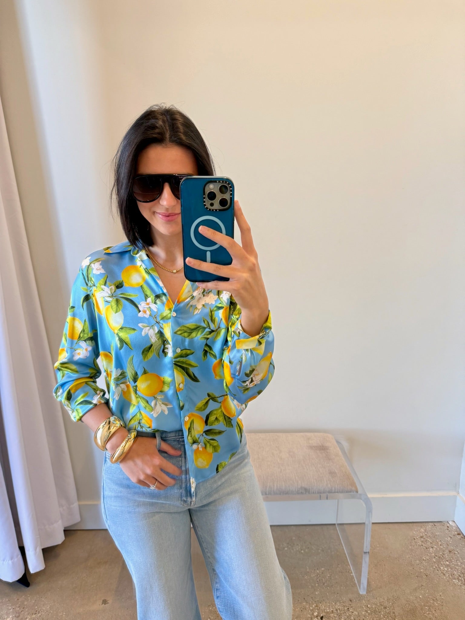 Sky Blue Tyler Blouse - Amor Lafayette