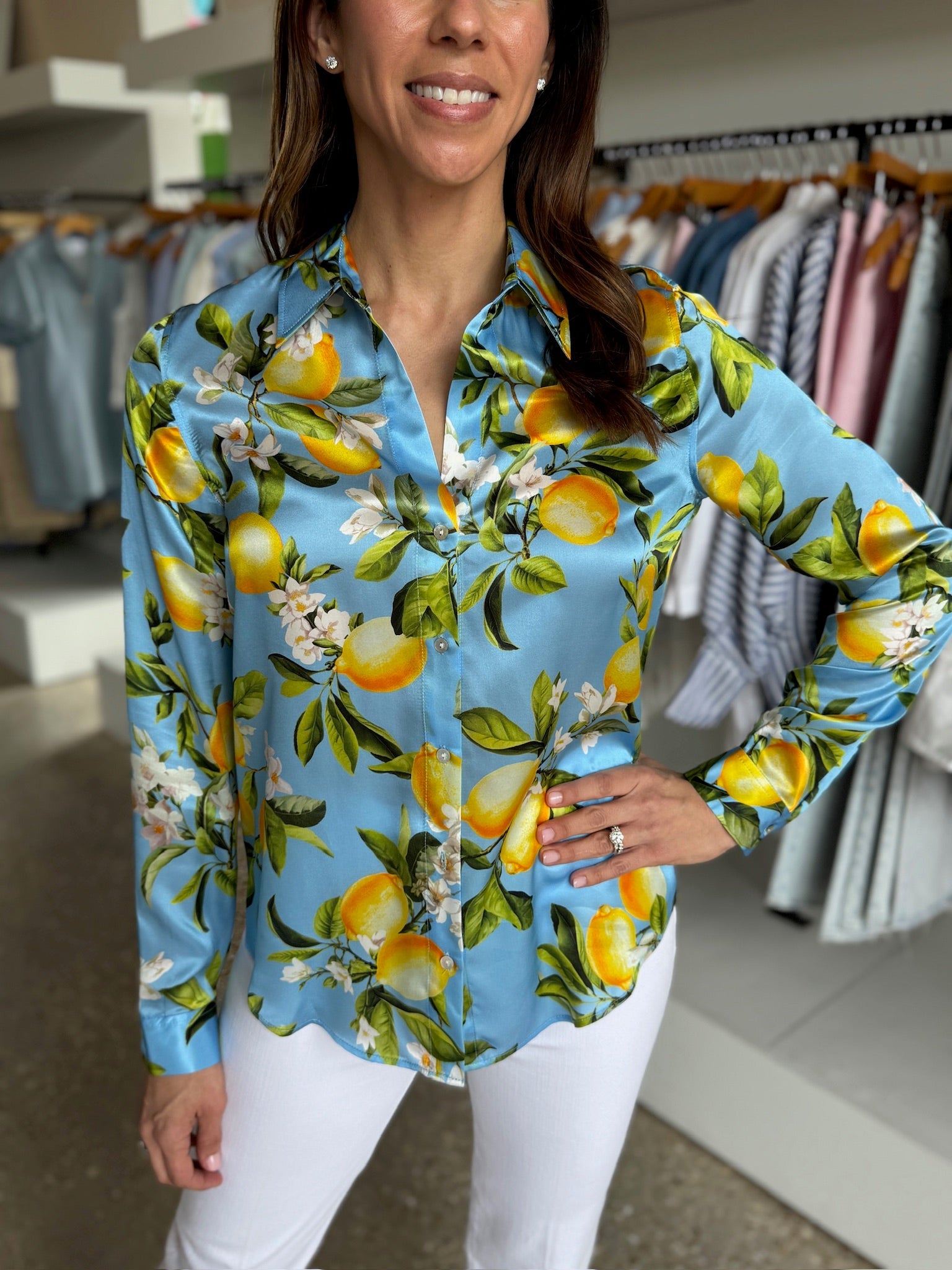 Sky Blue Tyler Blouse - Amor Lafayette