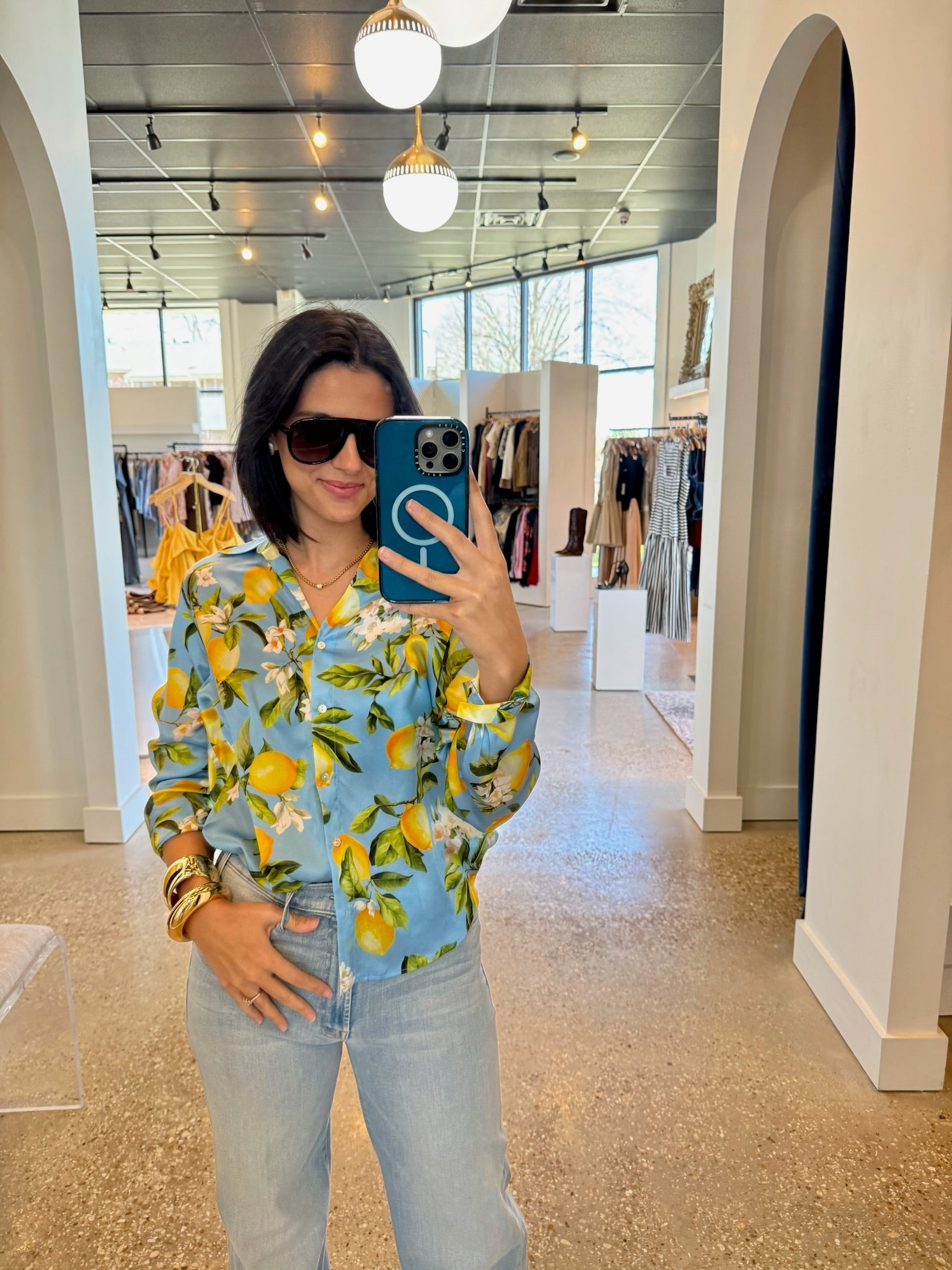 Sky Blue Tyler Blouse - Amor Lafayette