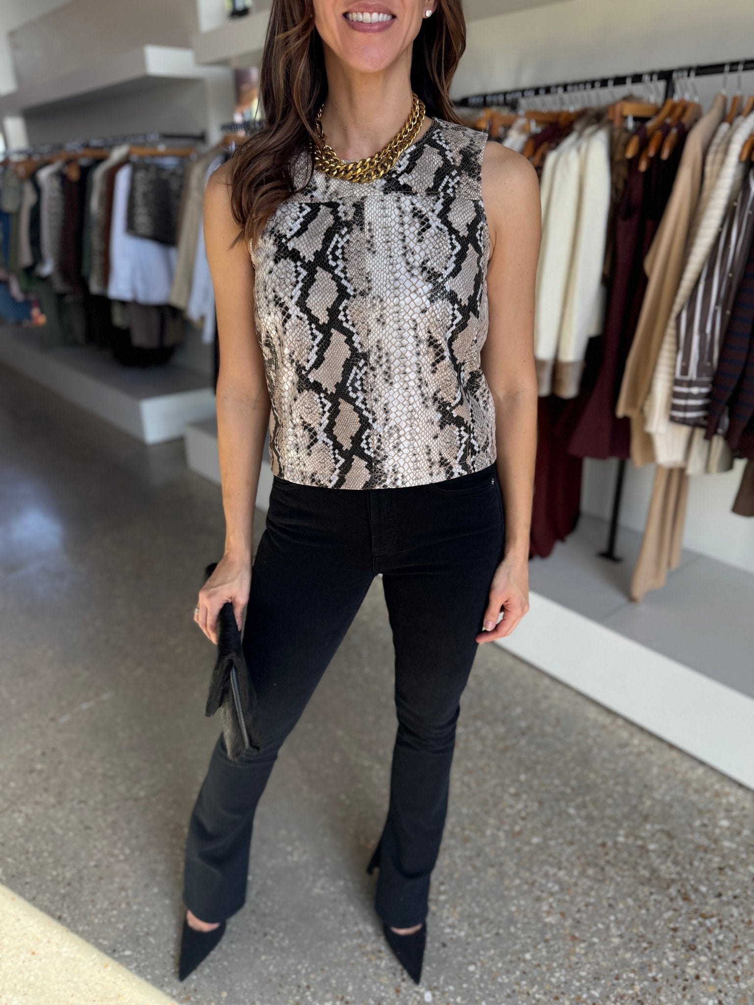 Snake Print Troy Top - Amor Lafayette