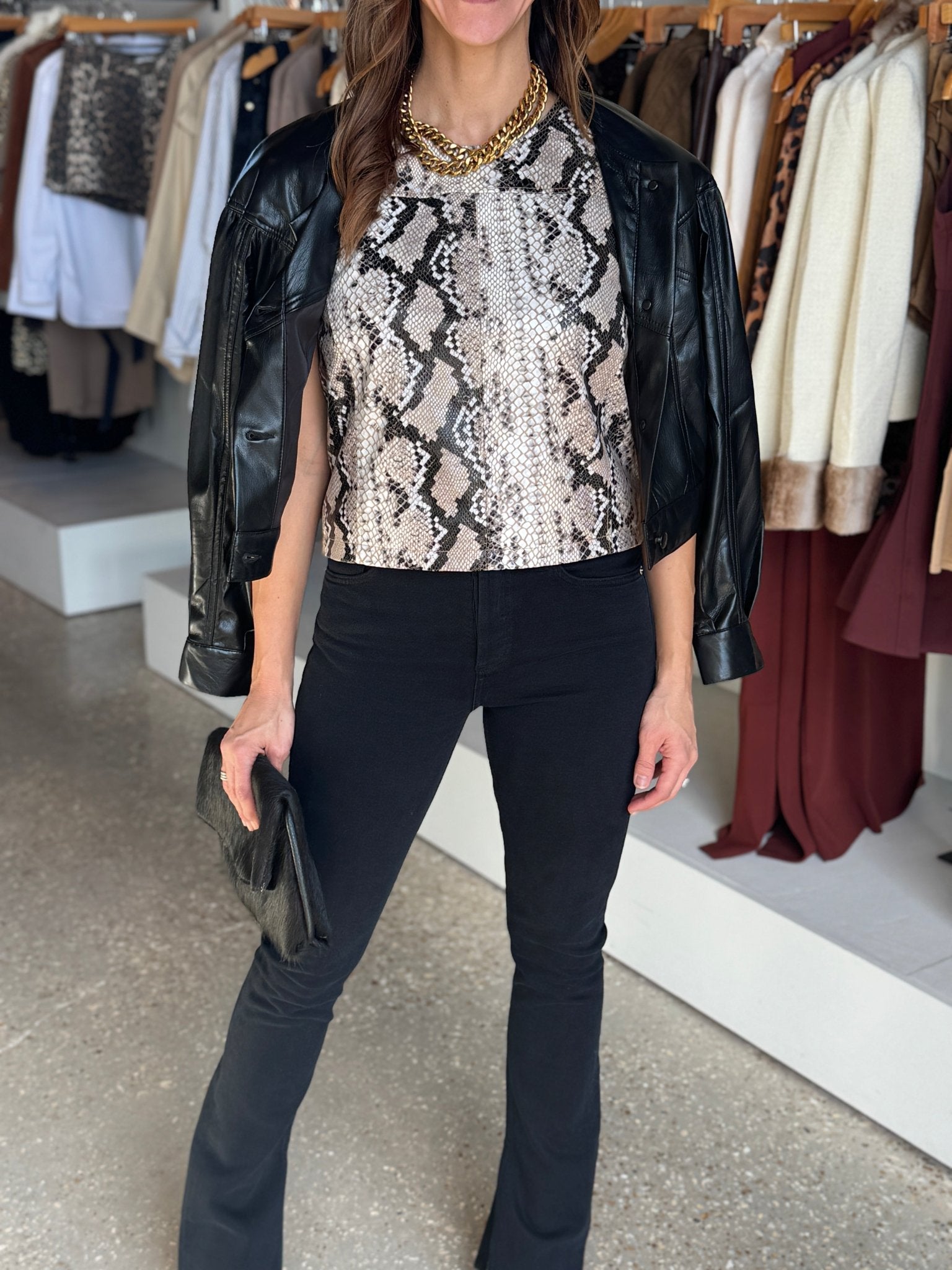 Snake Print Troy Top - Amor Lafayette