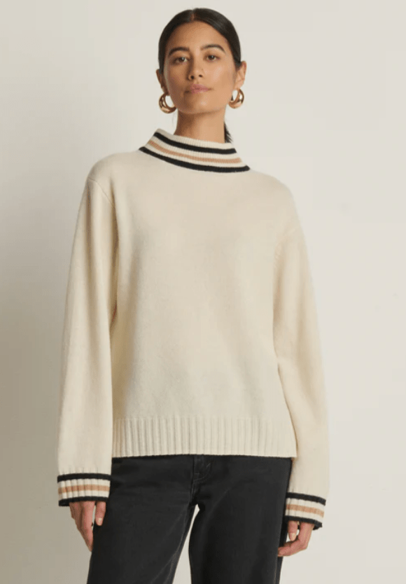 Snowflake Tommie Mock Neck Sweater - Amor Lafayette