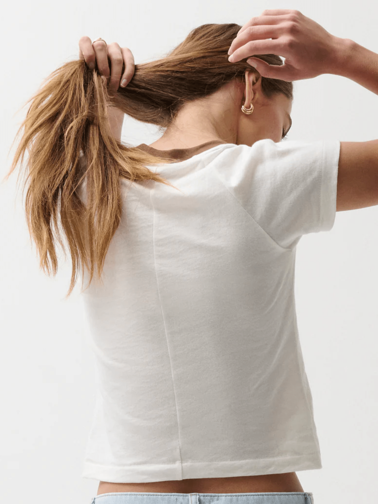 Soft White Ryn Shrunken Raglan Tee - Amor Lafayette