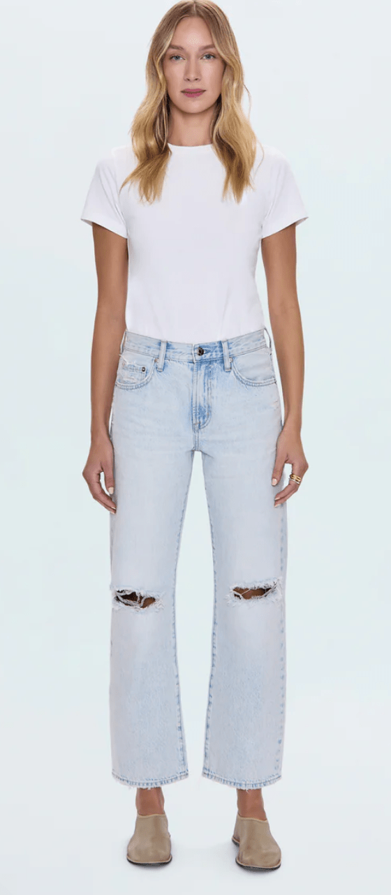 Solstice Distressed Lexi Mid Rise Jeans - Amor Lafayette