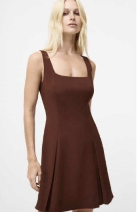 SQUARE NECK INVERTED MINI DRESS - Amor Lafayette