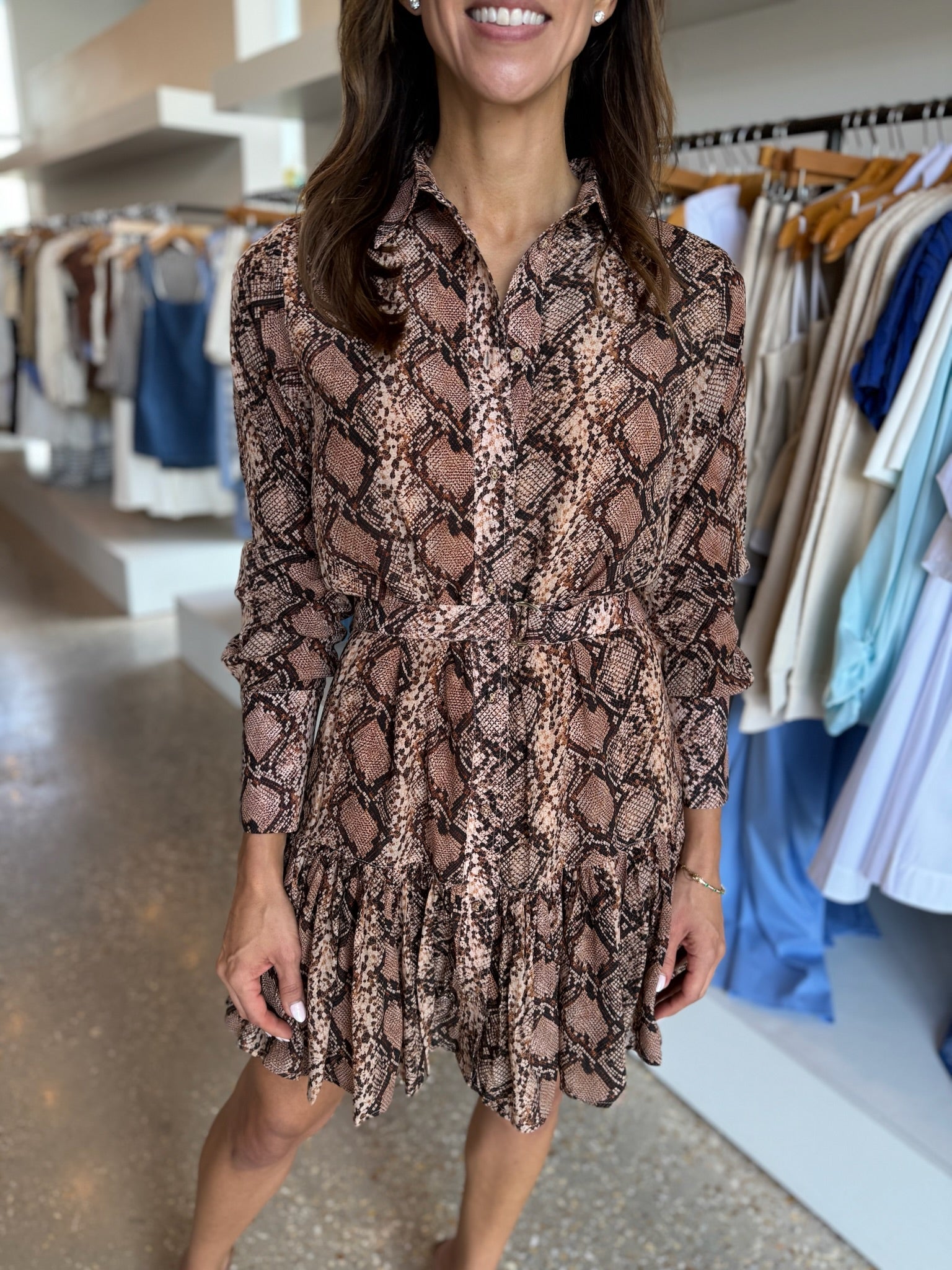 Stella Print Mini Dress - Amor Lafayette