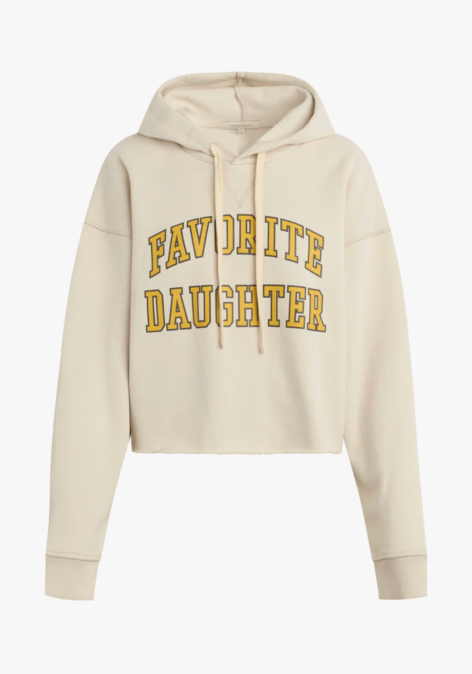 Stone/Dijon The Cropped Collegiate Hoodie - Amor Lafayette