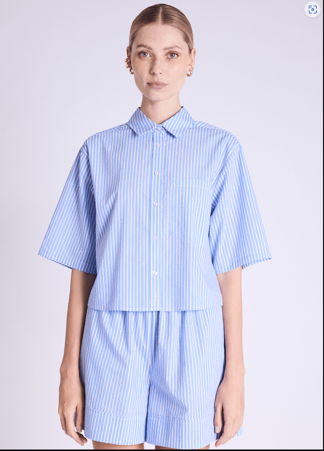 Striped Studded Top - Amor Lafayette
