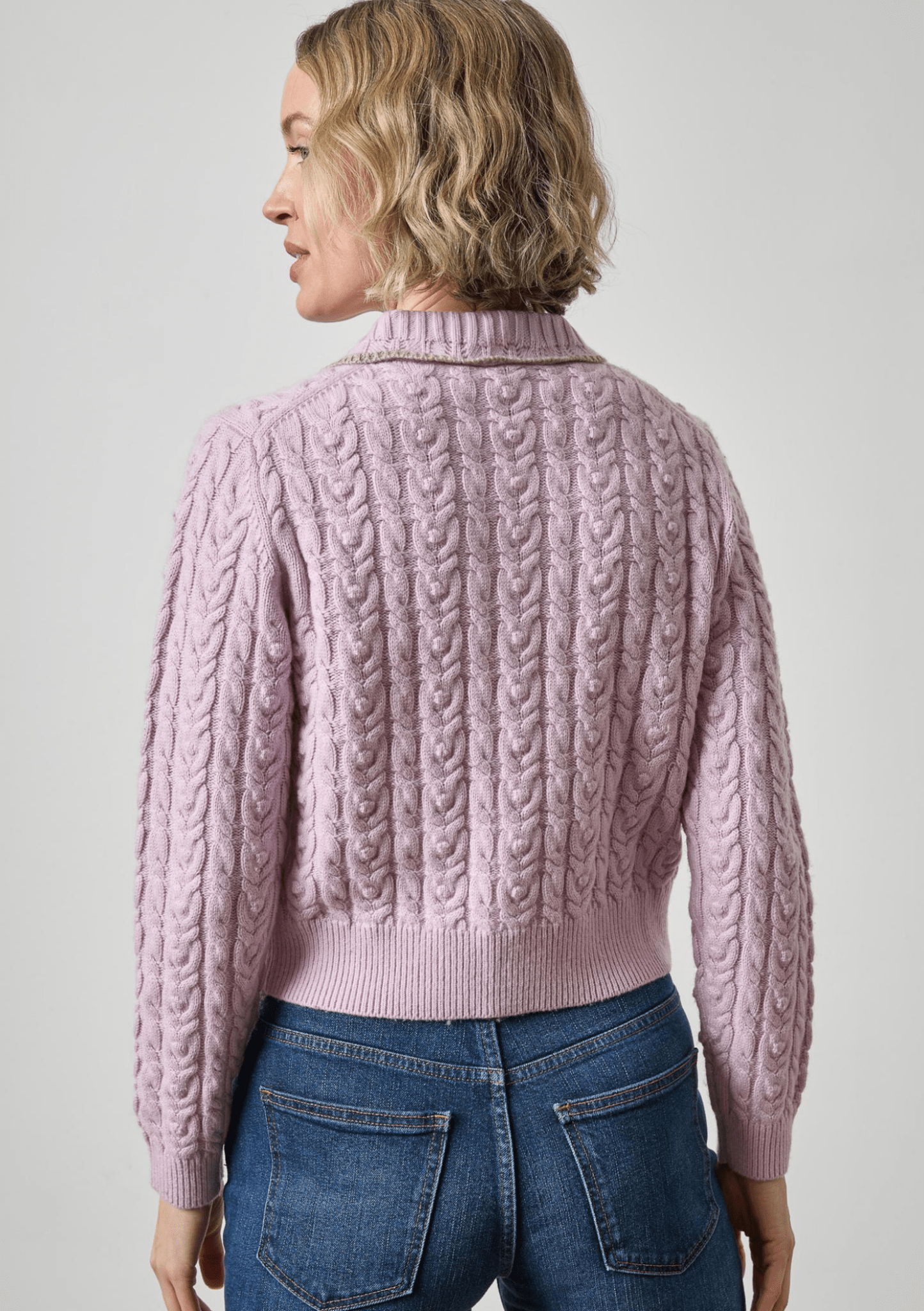 Sugarplum Long Sleeve Polo Cardigan - Amor Lafayette