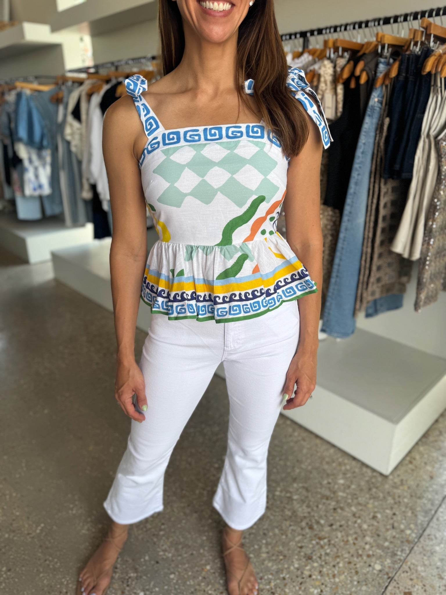 Summer Spritz Harley Peplum Top - Amor Lafayette