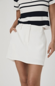 Summer White Harry Suiting Skort - Amor Lafayette
