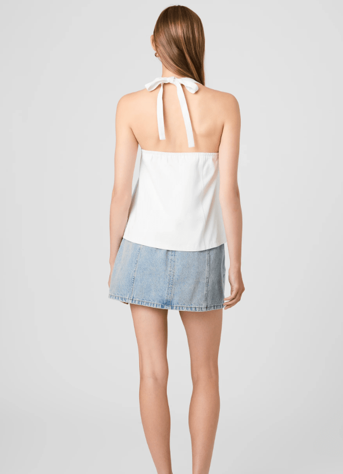 Summer White Keller Cotton Twill Top - Amor Lafayette