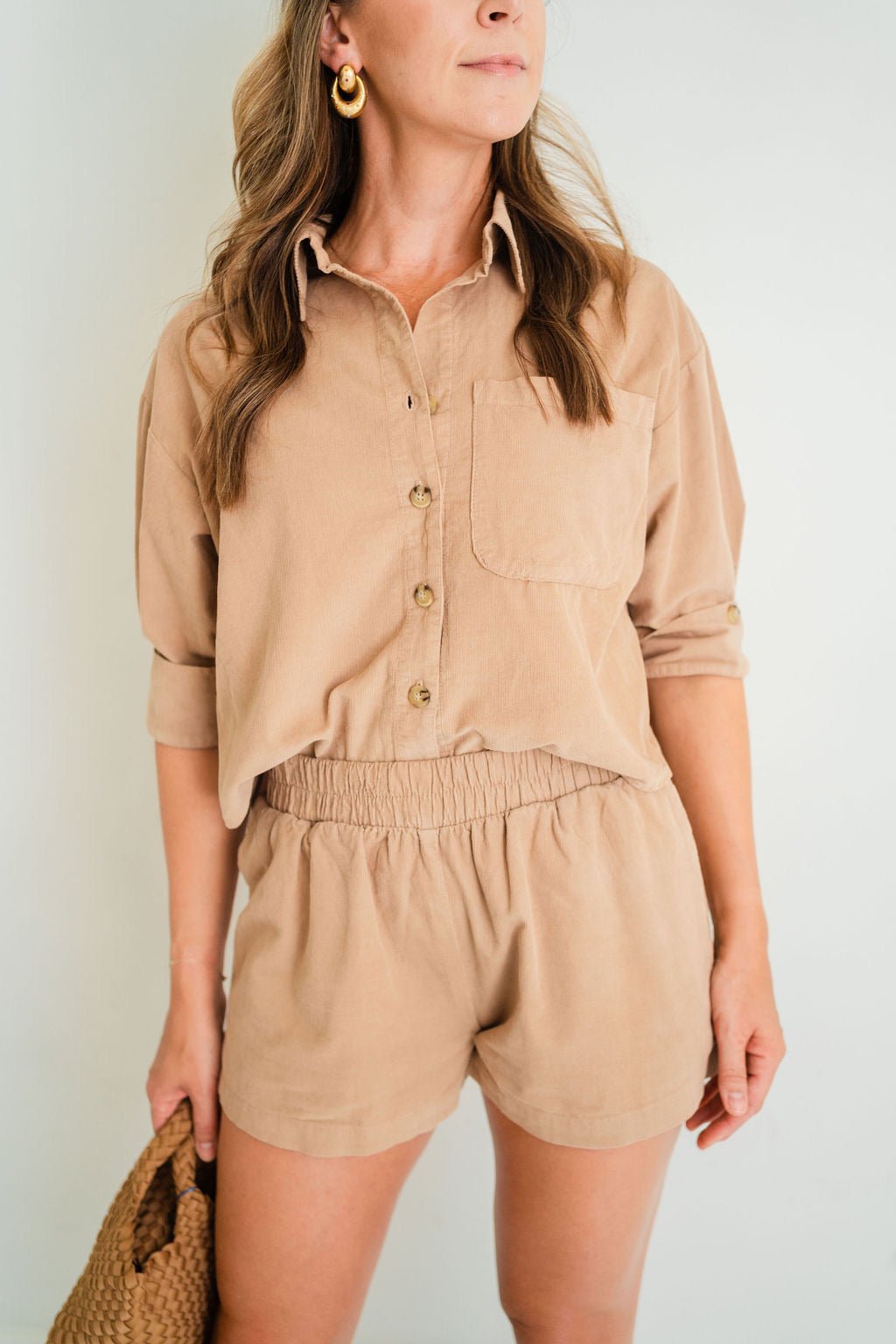 Tan Willow Shorts - Amor Lafayette