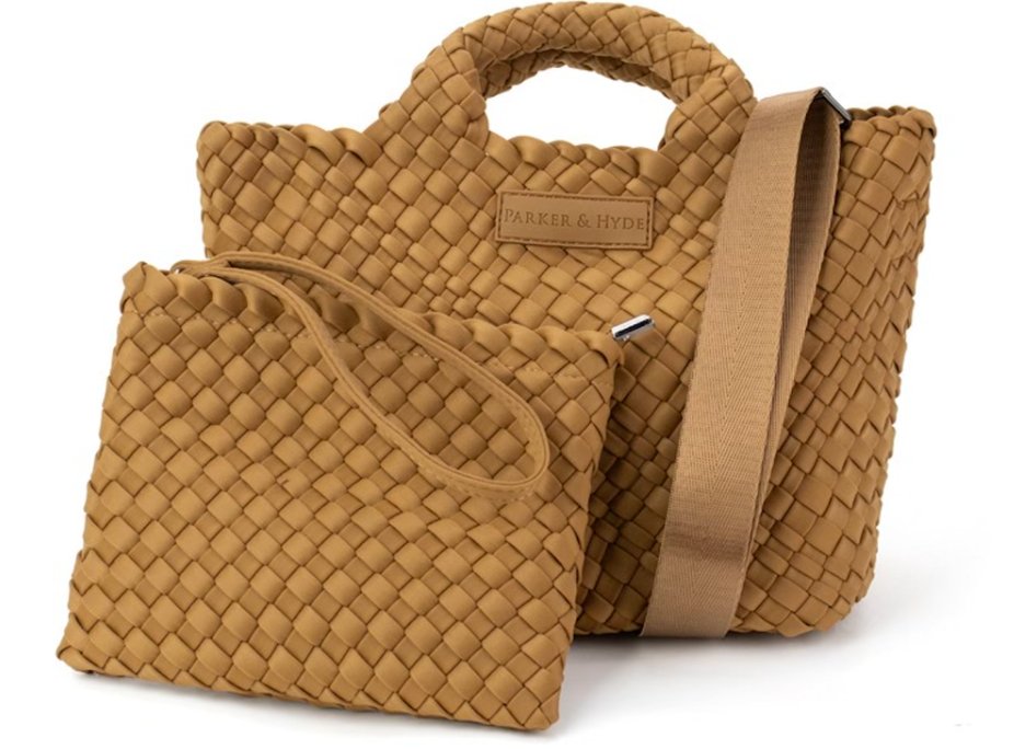 Tan Woven Mini Tote - Amor Lafayette