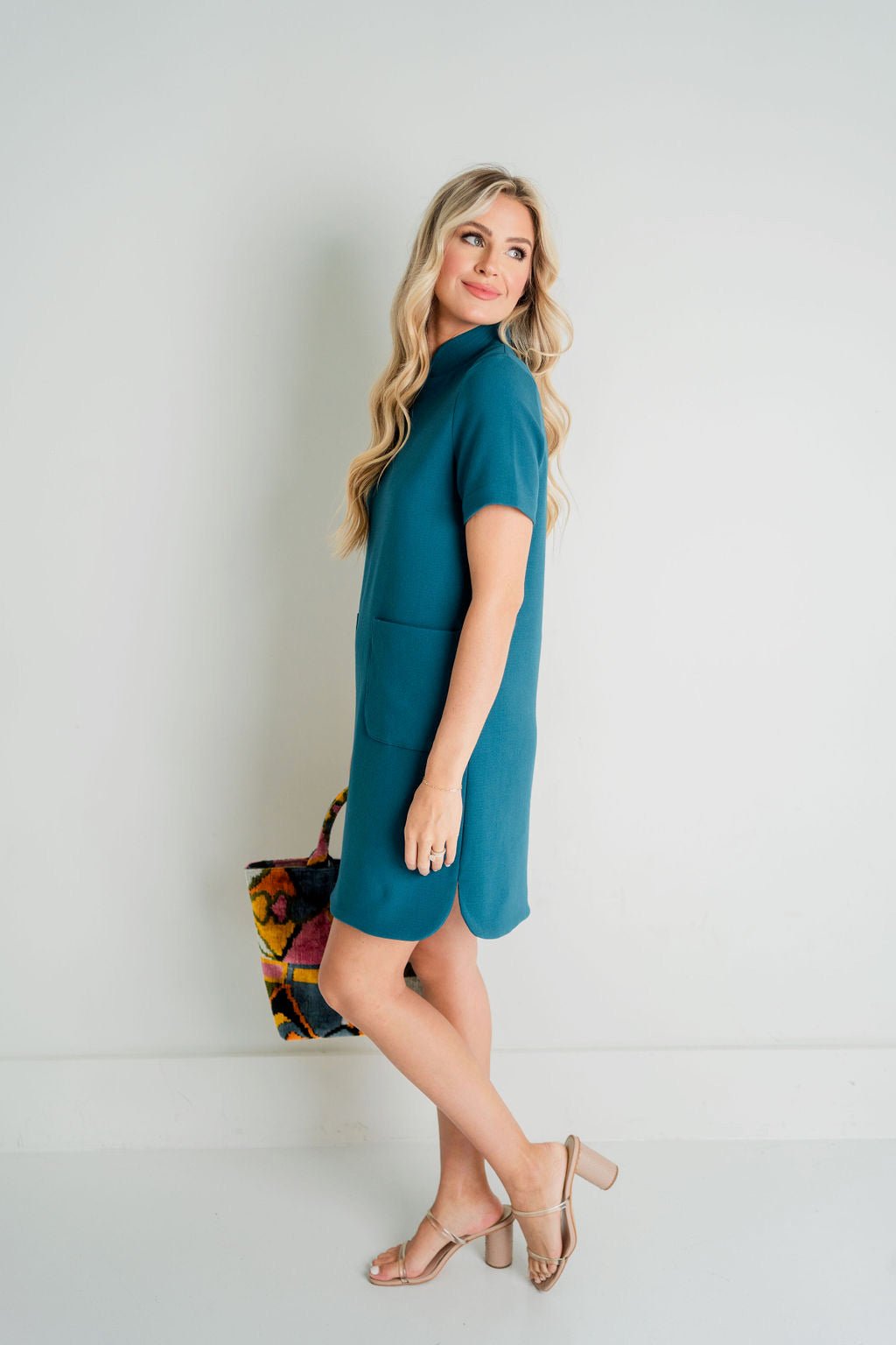 Teal Simone Dress - Amor Lafayette