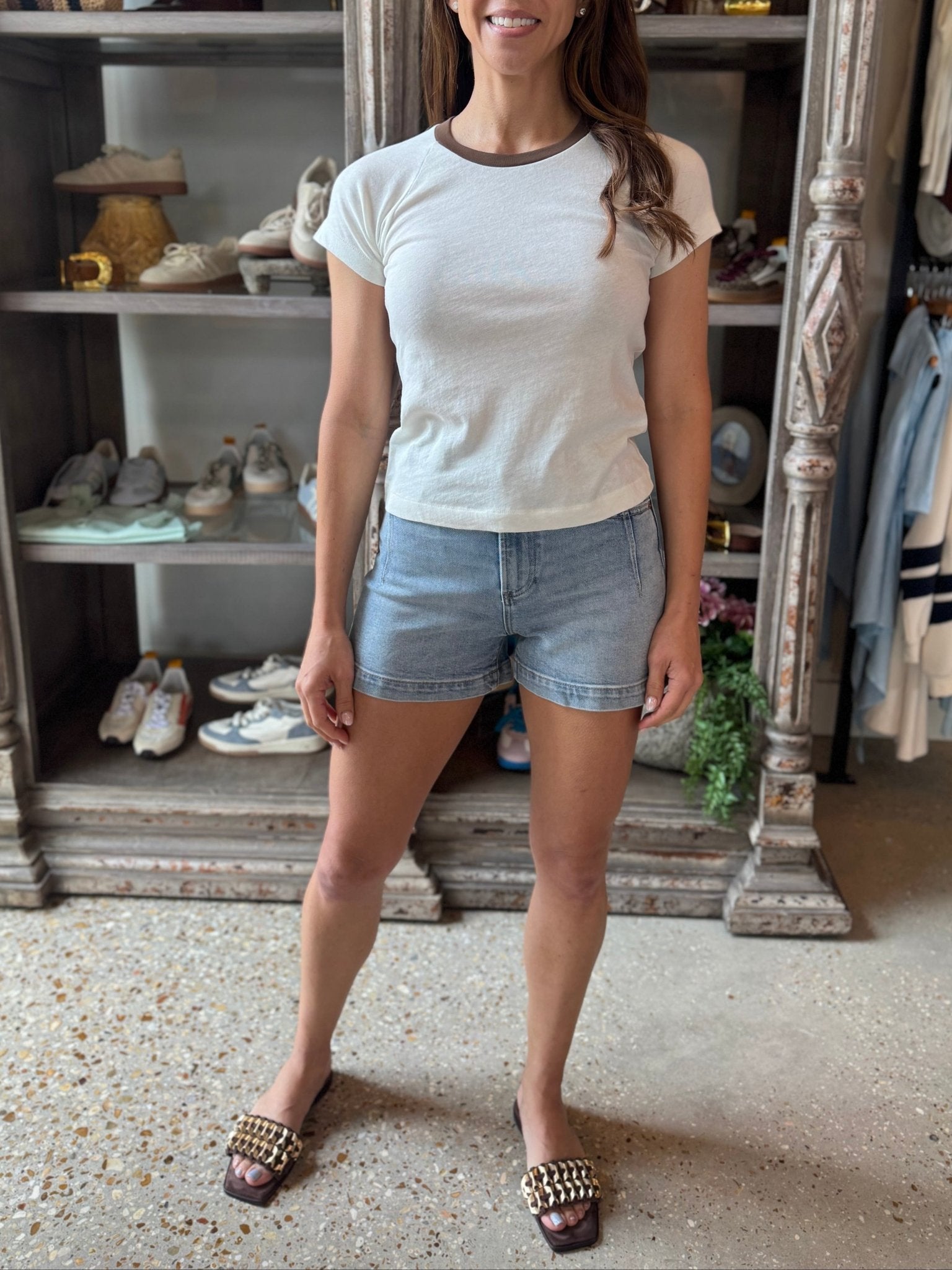 Terrace Aoki High Rise A - Line Short w/Dart Details - Amor Lafayette