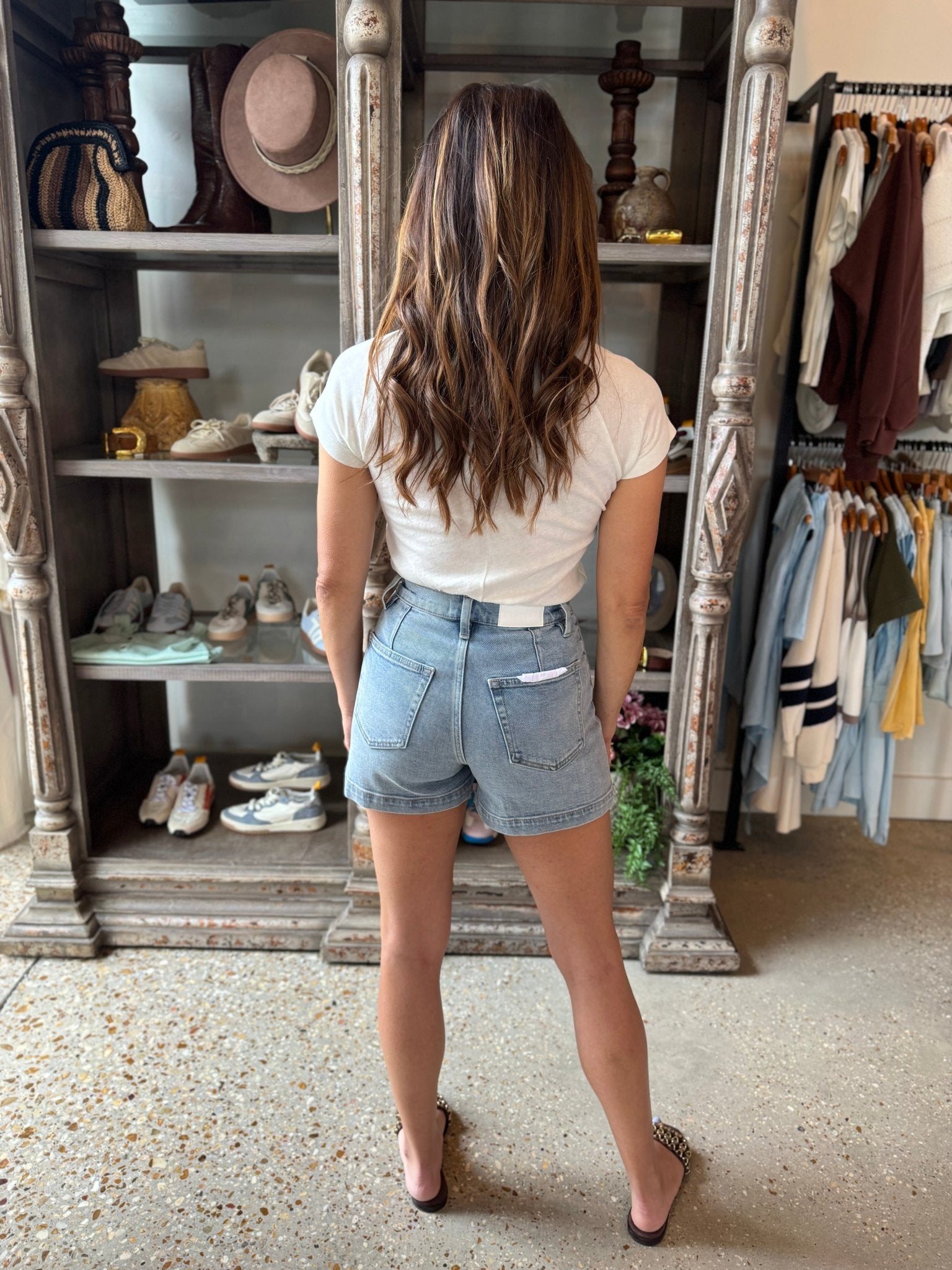 Terrace Aoki High Rise A - Line Short w/Dart Details - Amor Lafayette