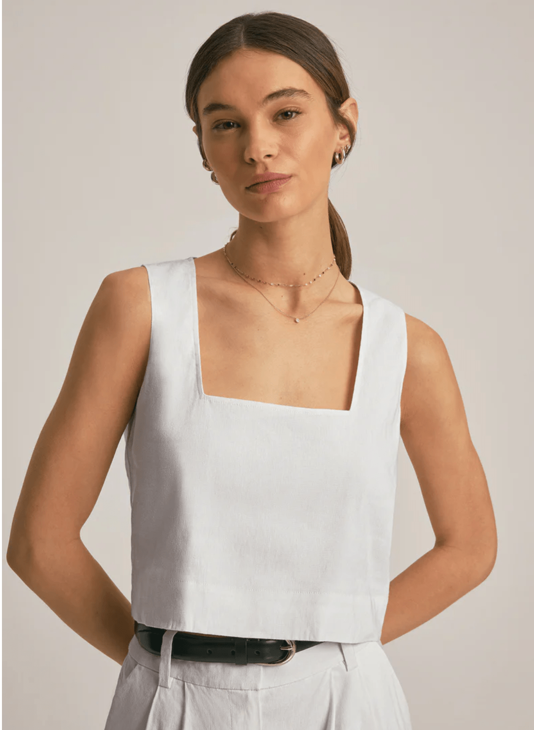 The Abby Top in White - Amor Lafayette