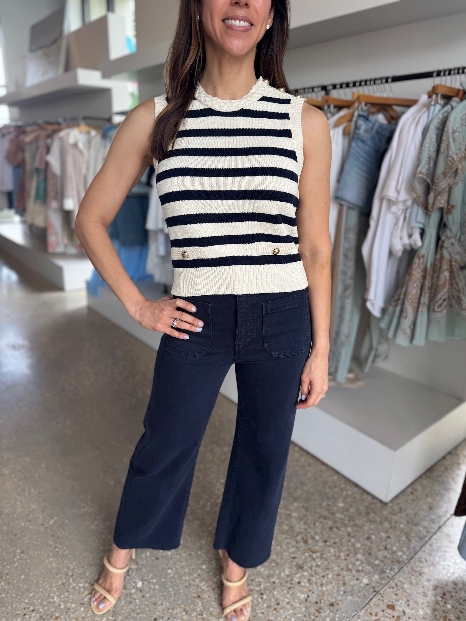 The Anchor Pant in Navy Raw - Amor Lafayette