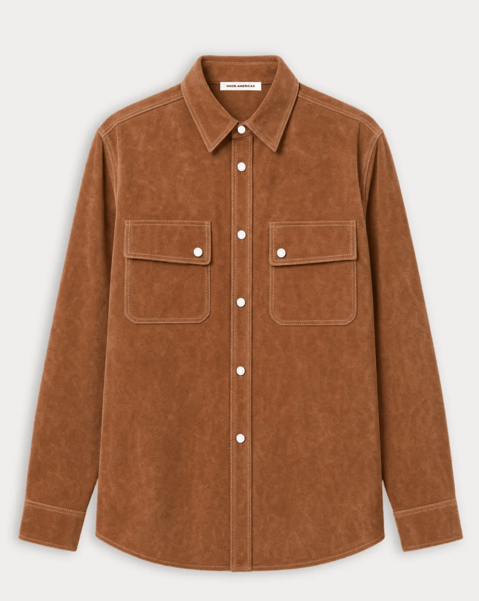 The Better than Suede Overshirt in Cafe Clay - Amor Lafayette