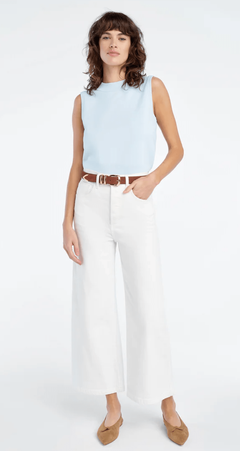 The Cecilia Tank in Sky Blue - Amor Lafayette