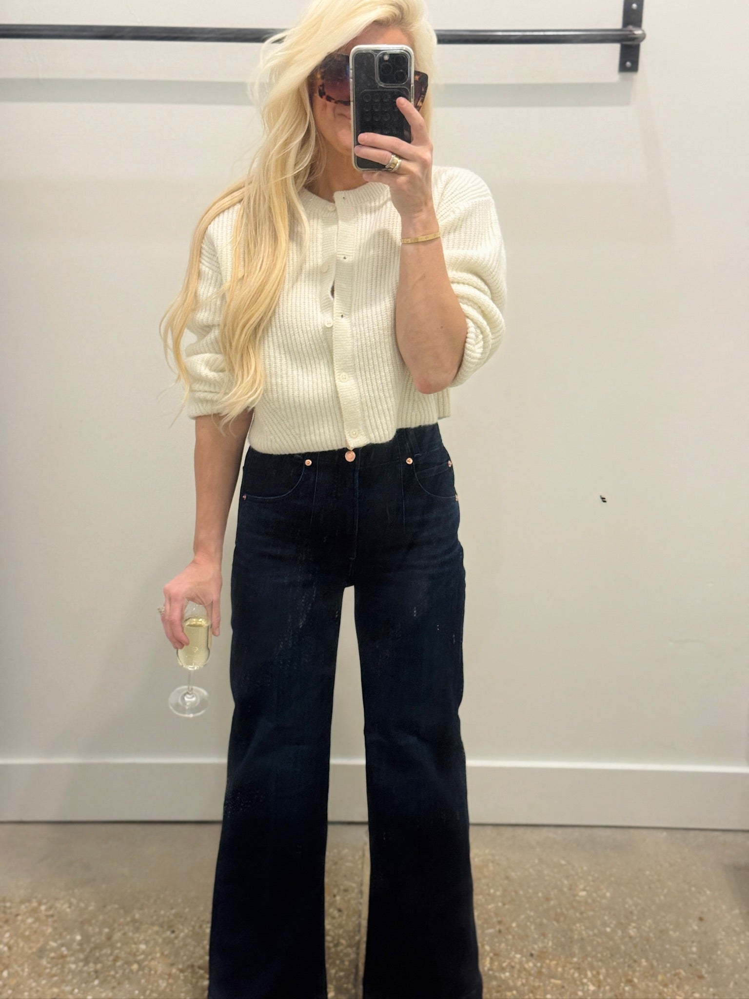 The Chunky Knit Cardigan in Chalk - Amor Lafayette