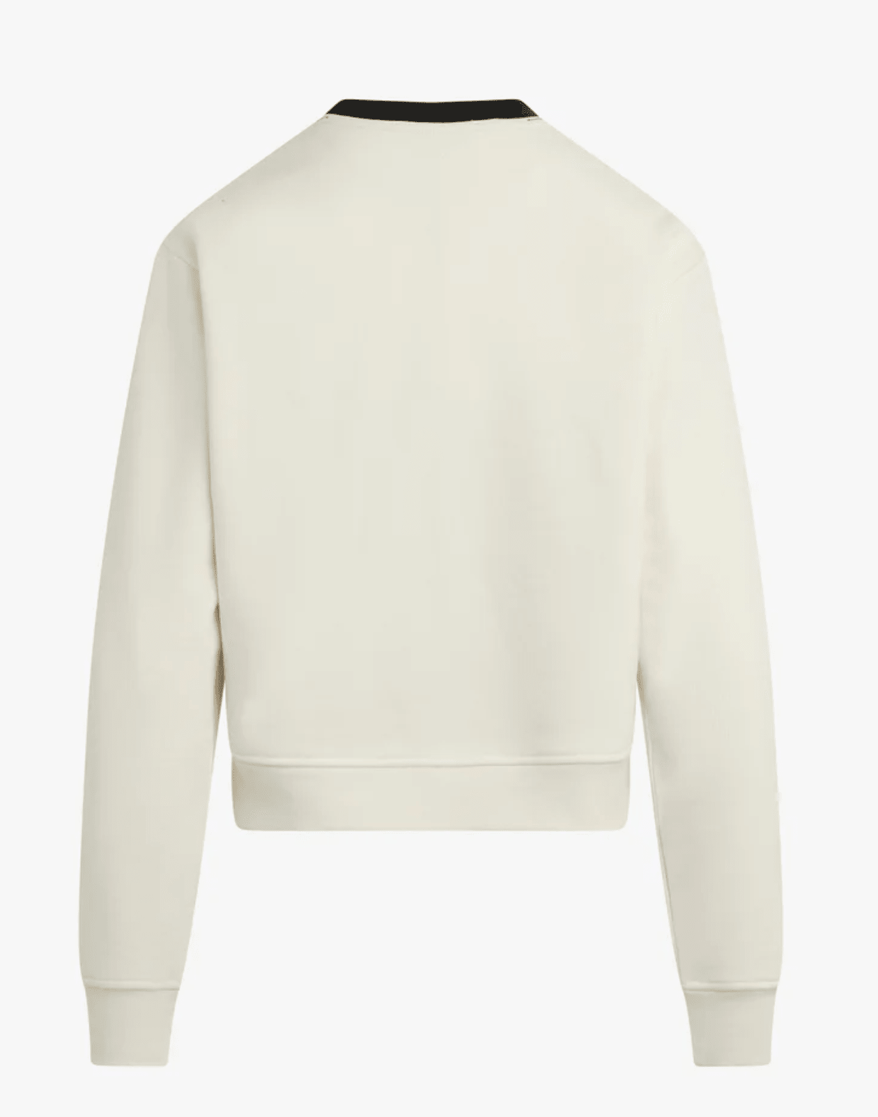 The Collegiate Chest Classic Sweatshirt in Ivory/Black - Amor Lafayette