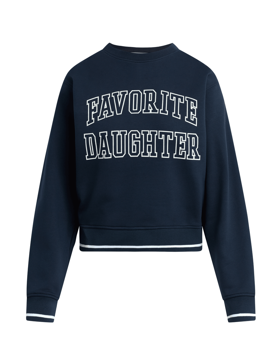 The Collegiate Sport Classic Sweatshirt in Navy/White
