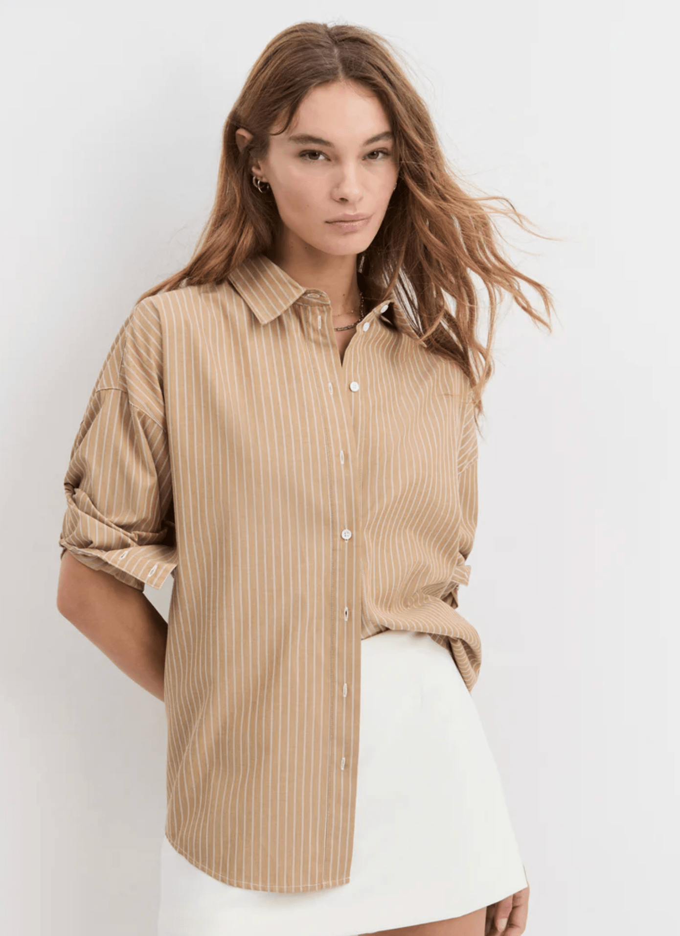 The Ex - boyfriend Oatmeal Stripe Shirt - Amor Lafayette