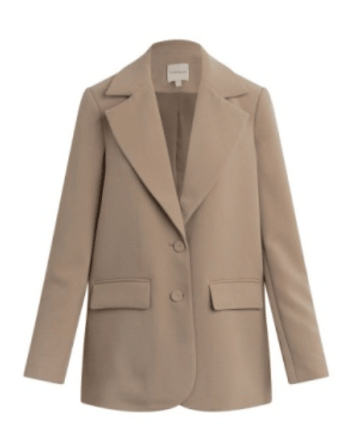 The Favorite Oversized Blazer in Soft Taupe - Amor Lafayette