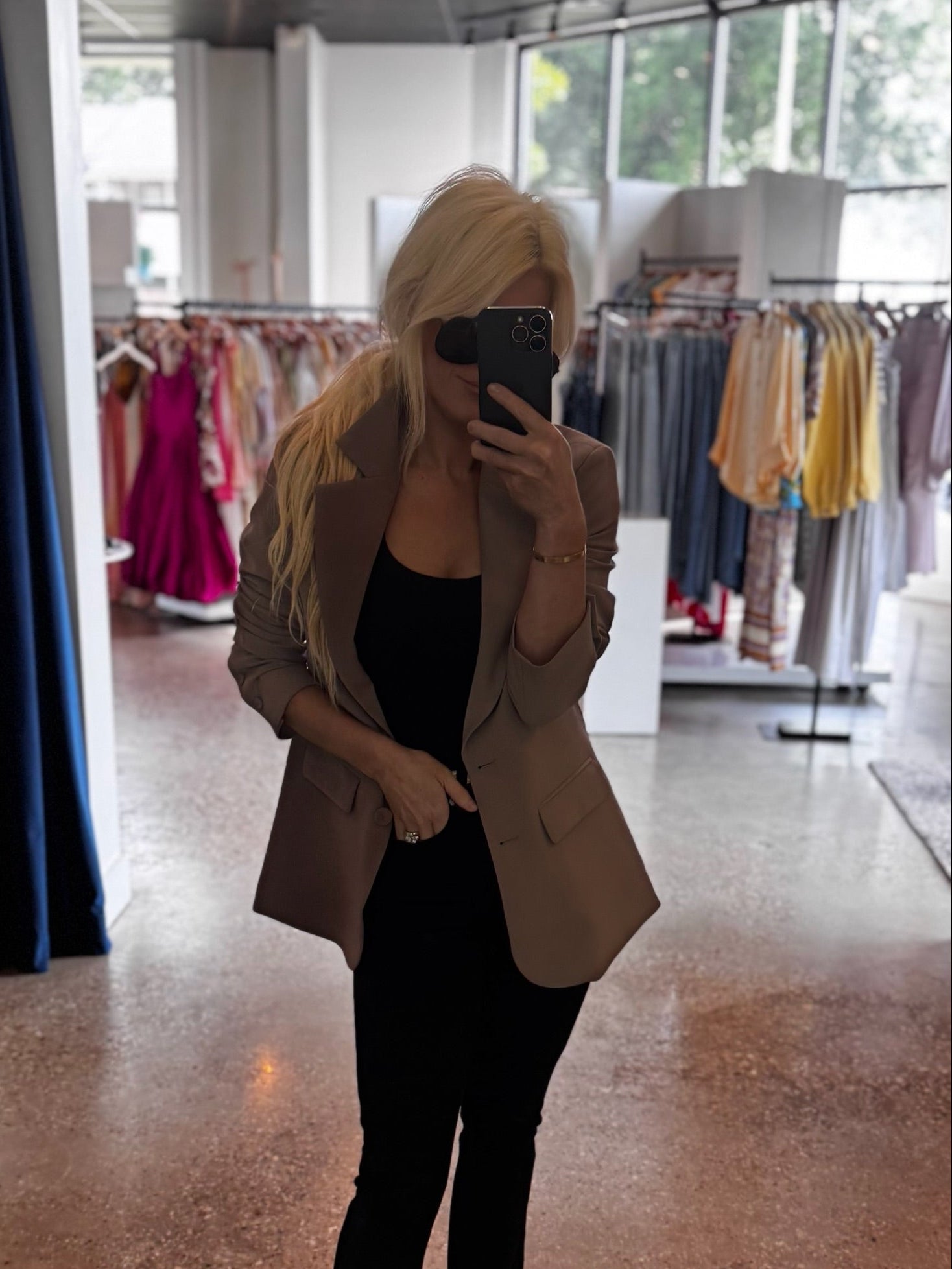The Favorite Oversized Blazer in Soft Taupe - Amor Lafayette