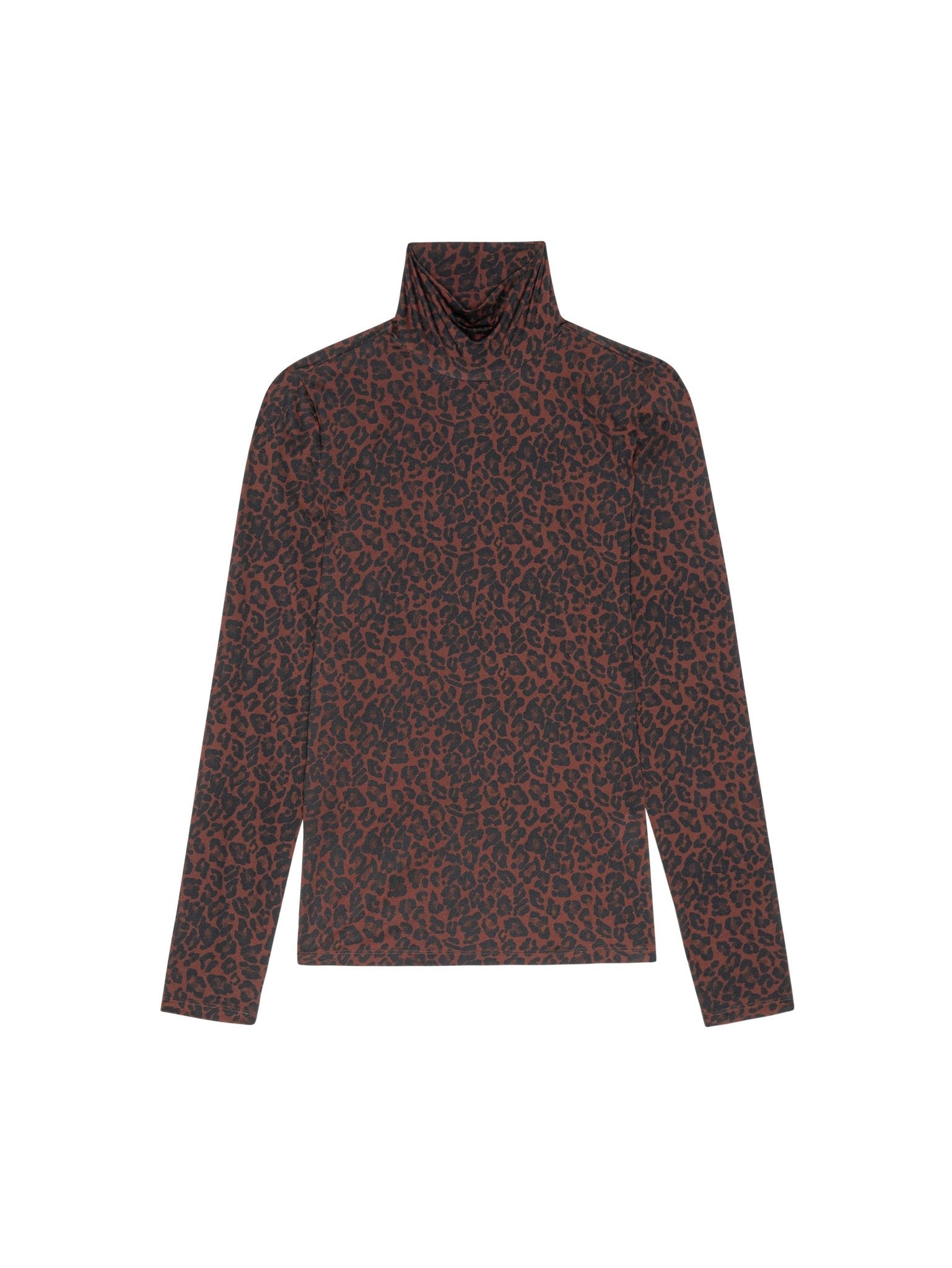 THE HOSIERY TOP In Dark Leopard Multi - Amor Lafayette