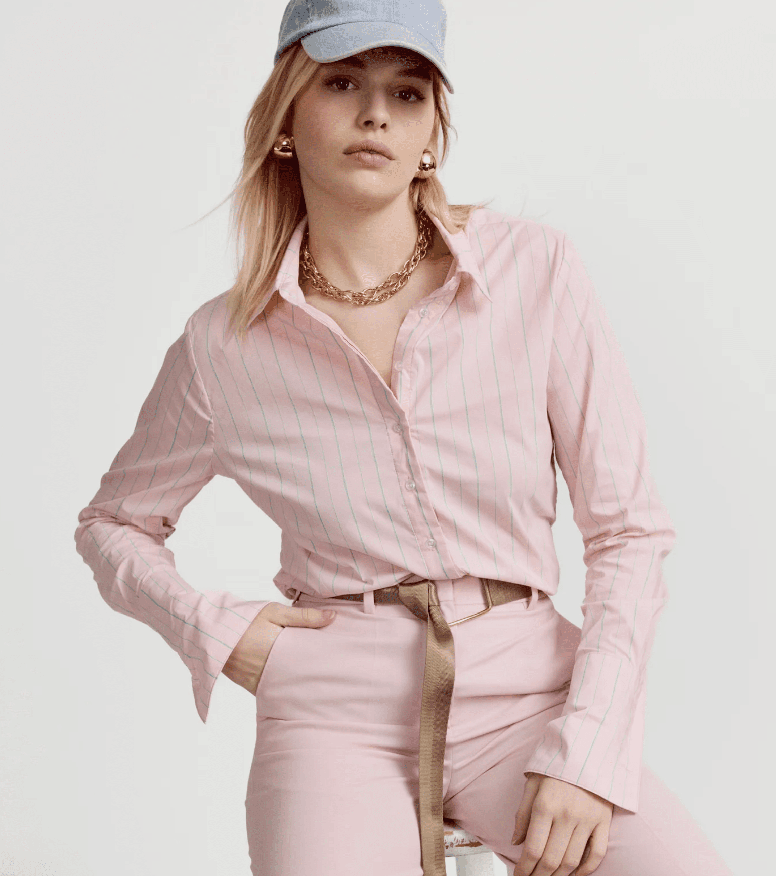 The Husband Shirt Pink Stripe - Amor Lafayette