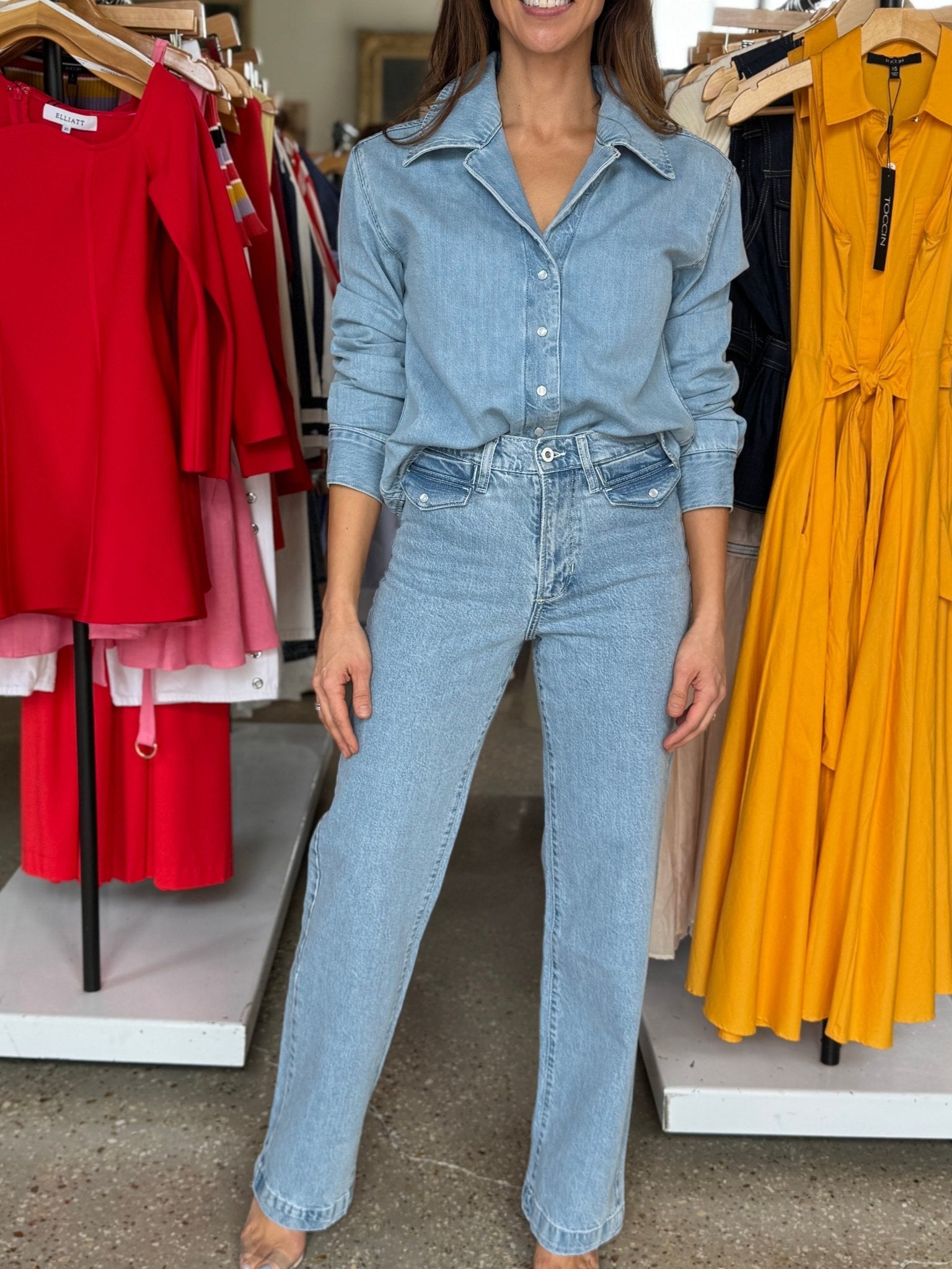 The Kelly High Rise Straight Trouser in Westwood - Amor Lafayette