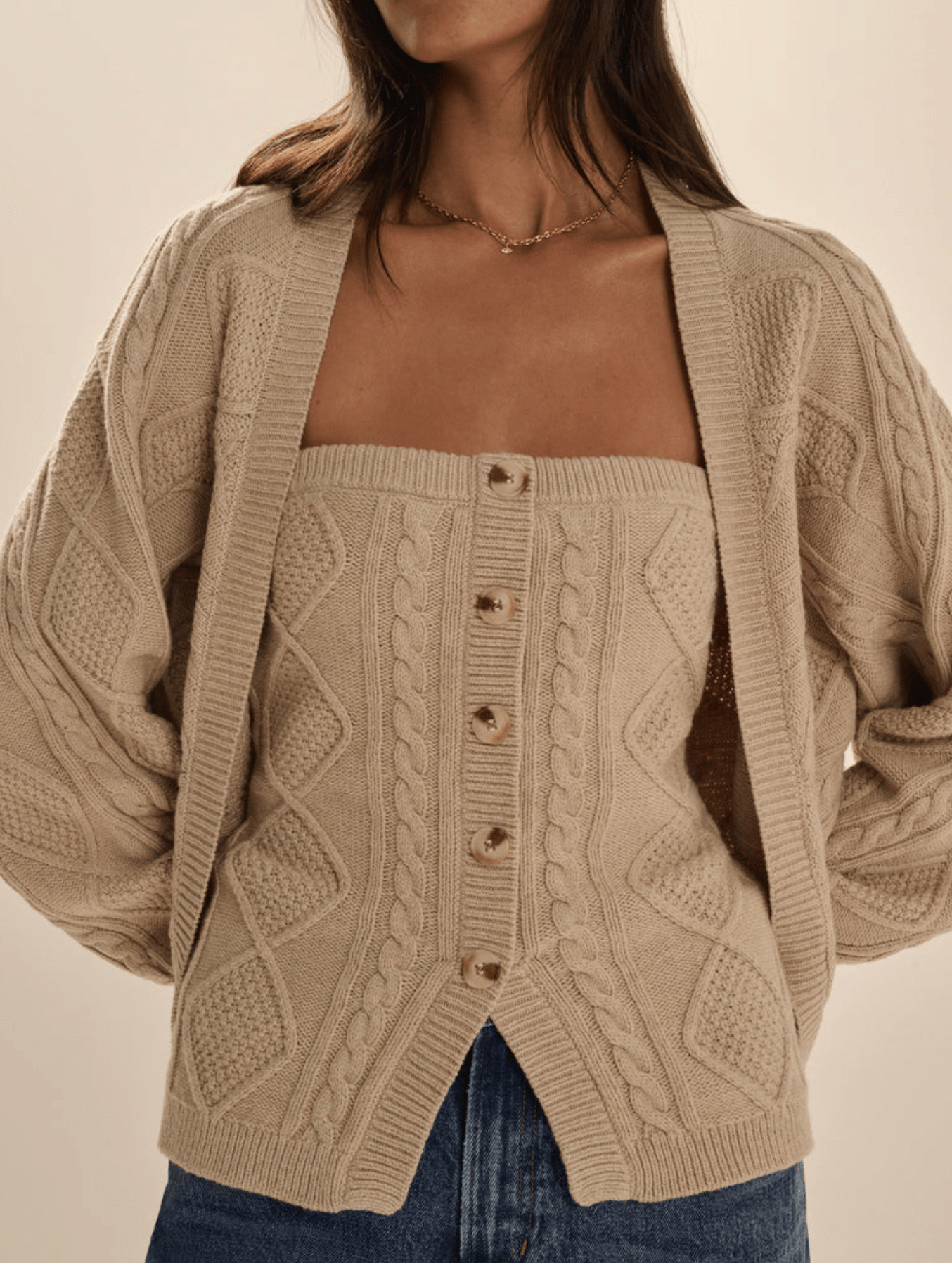 The Layla Shrug in Cream - Amor Lafayette