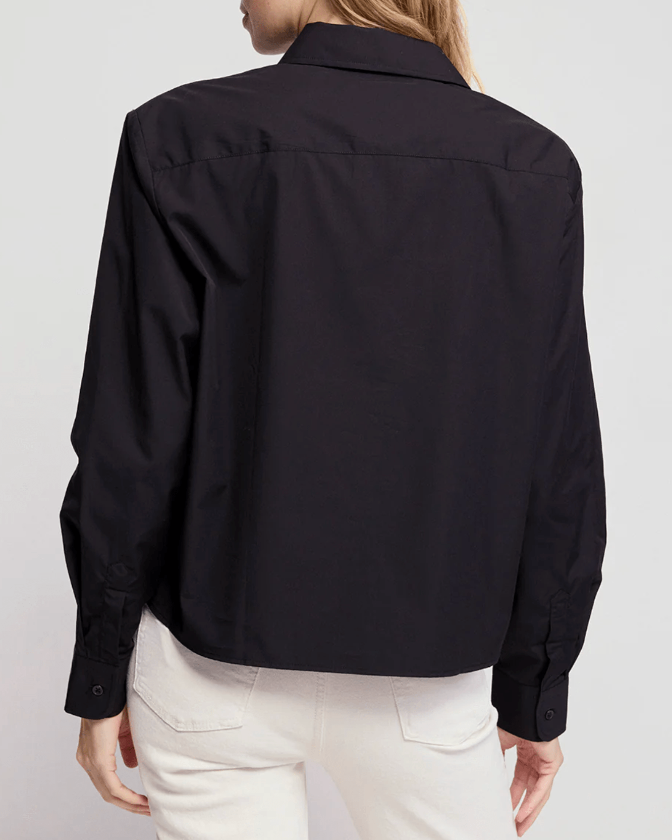 The Long Sleeve Black Boxy Crop - Amor Lafayette