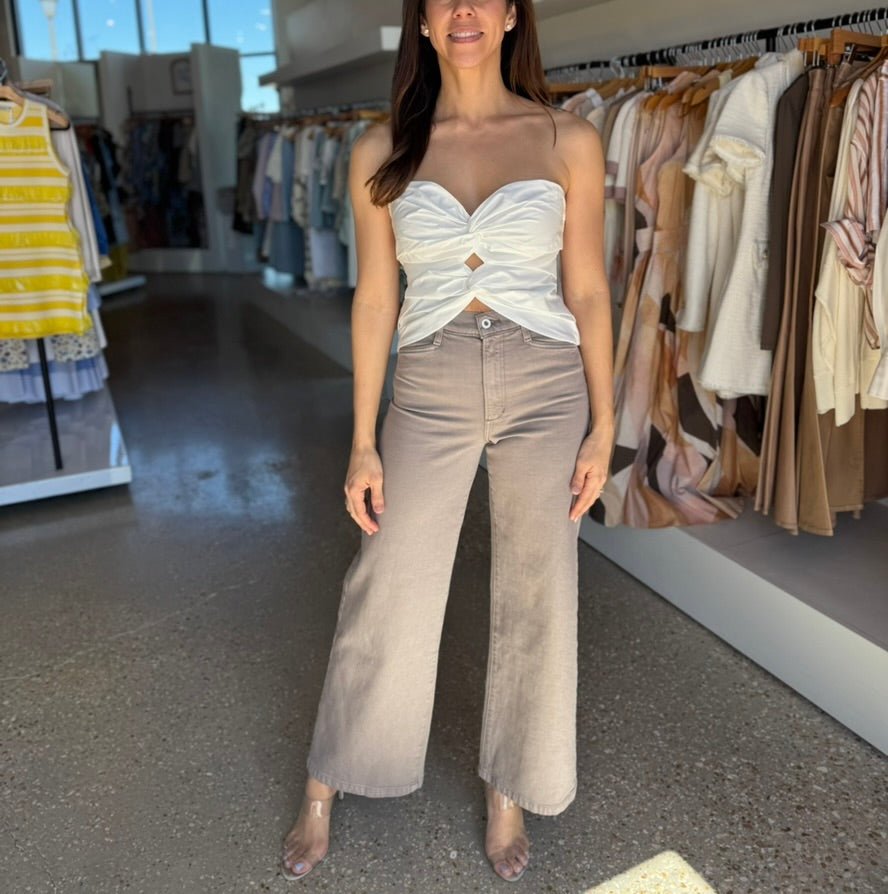 The Mischa Soft Taupe Wide leg - Amor Lafayette