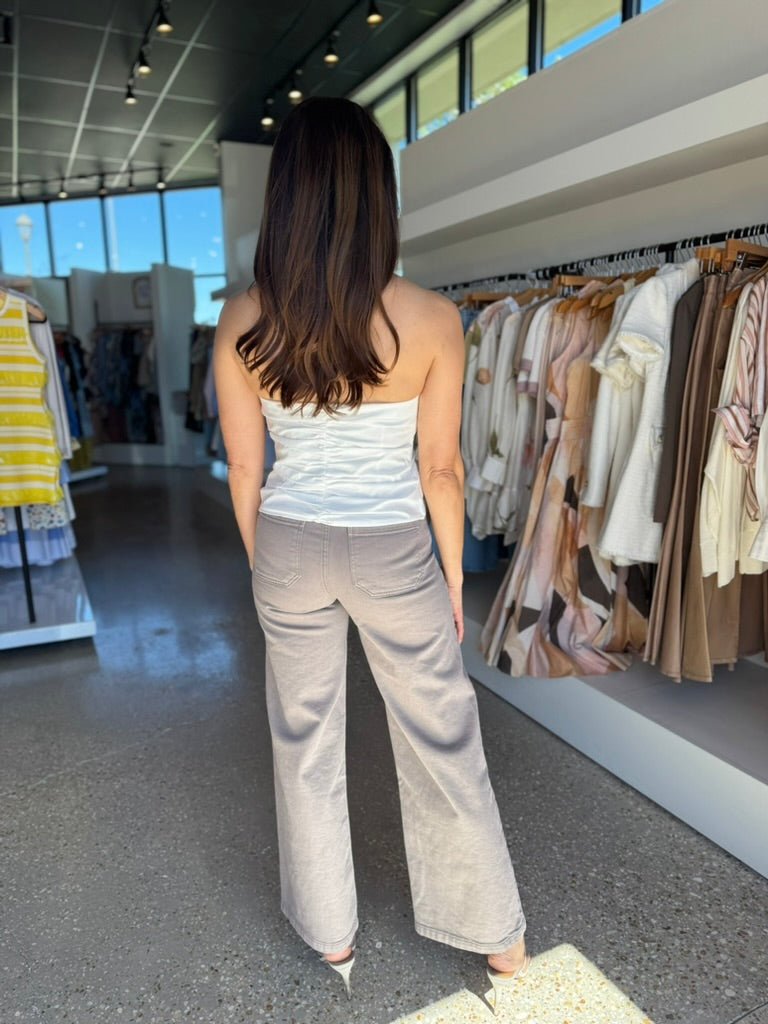 The Mischa Soft Taupe Wide leg - Amor Lafayette