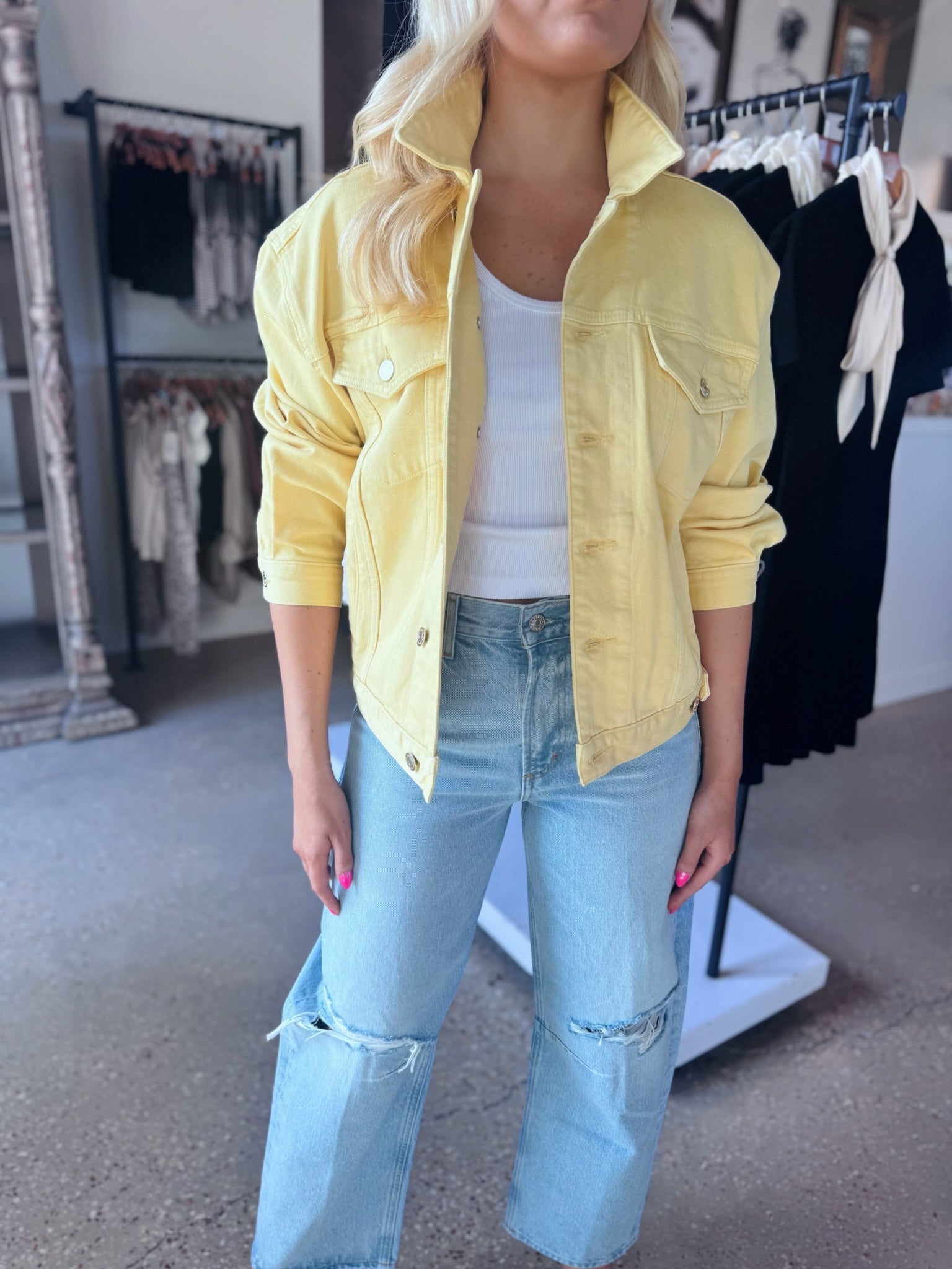 The Otto Boyfriend Jacket in Golden - Amor Lafayette