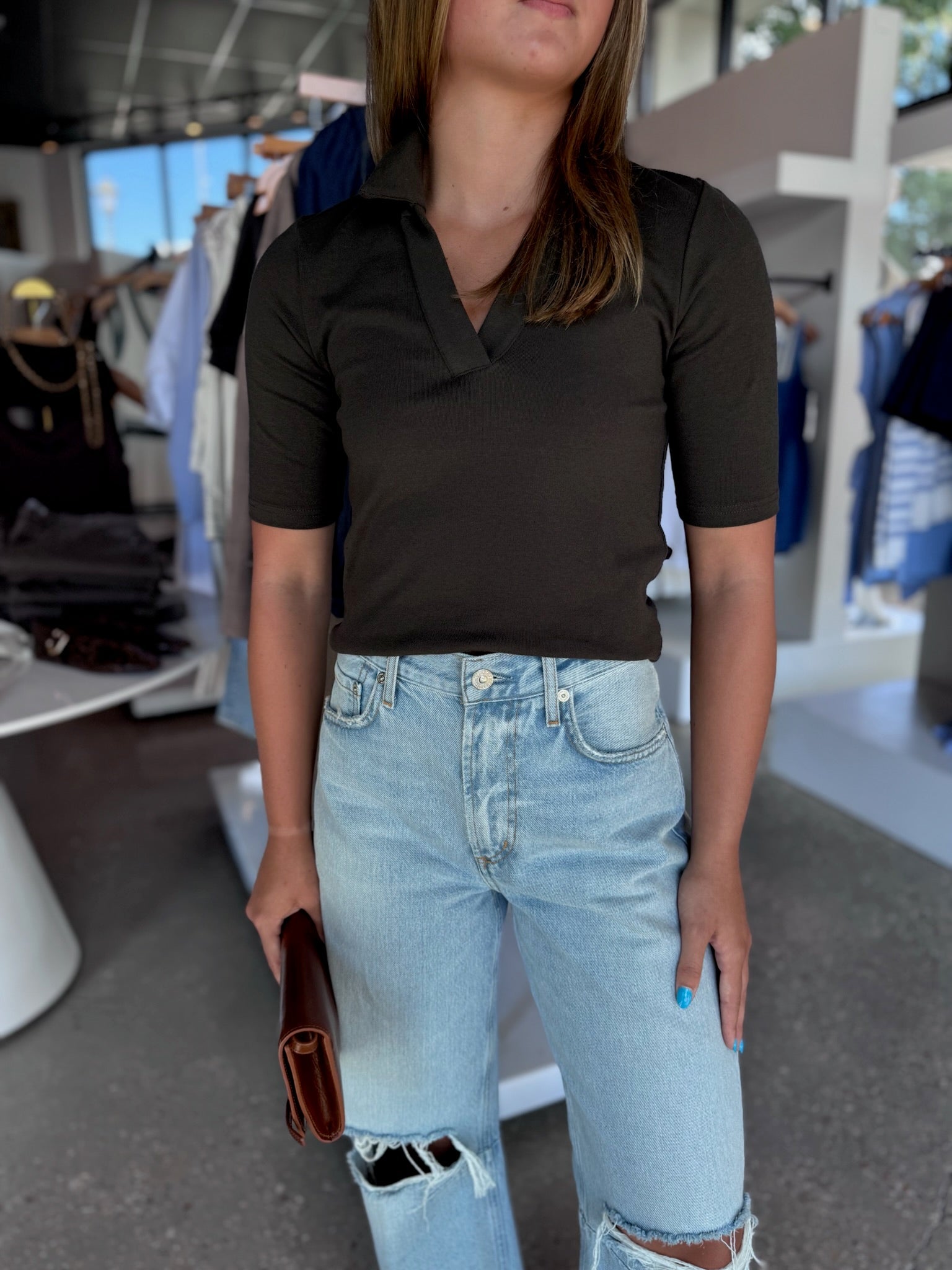 The Reading Polo in Espresso - Amor Lafayette