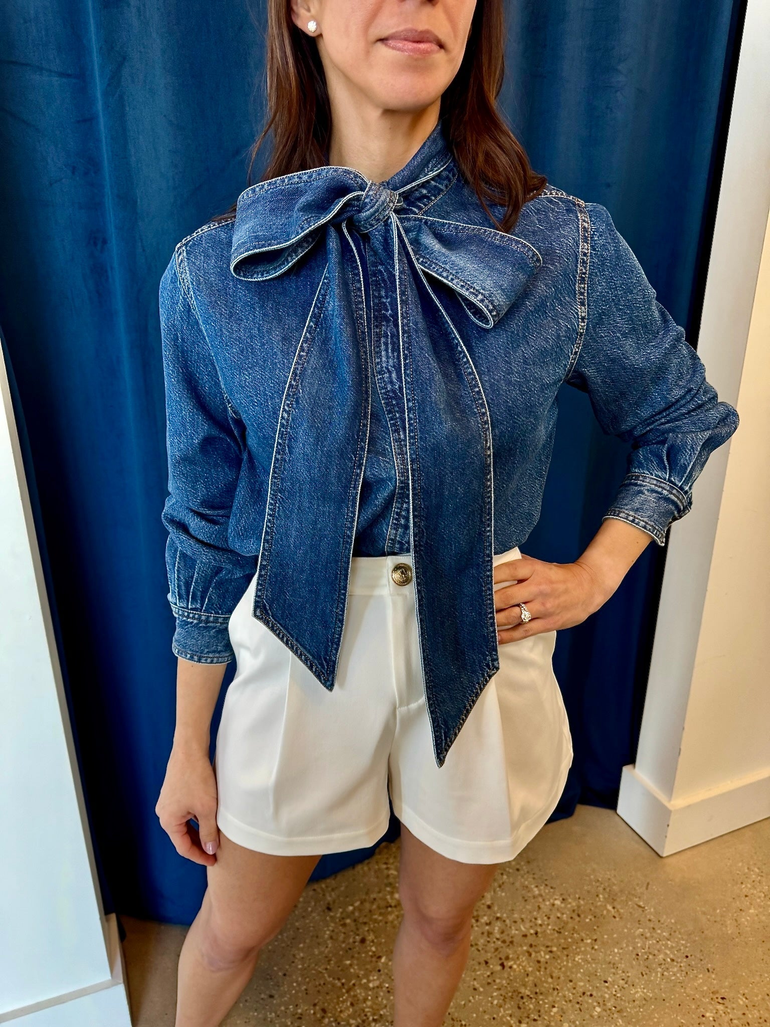 The Secretary Blouse in Babydoll - Amor Lafayette