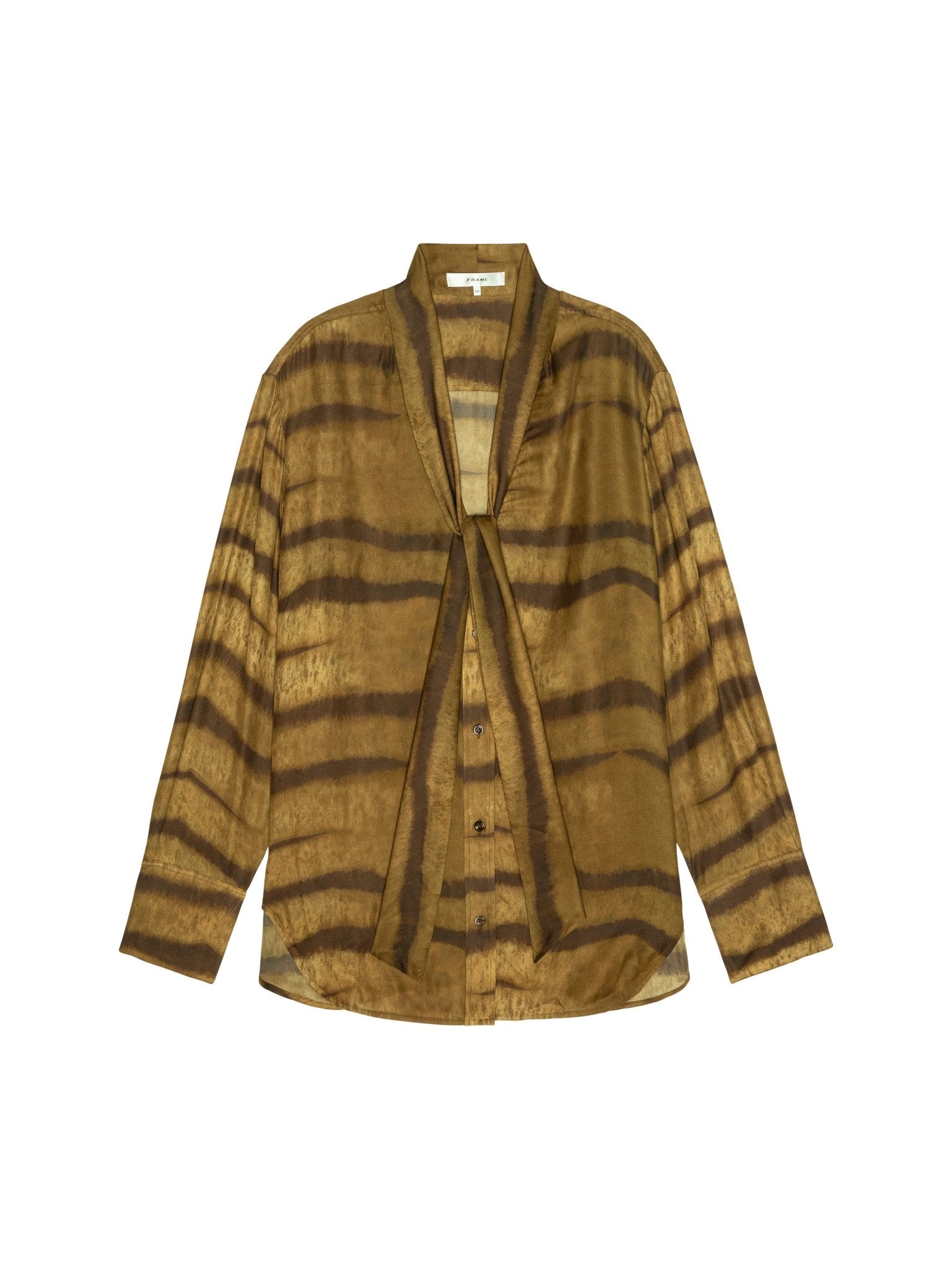 THE SILK OVERSIZED TIGER TIE SHIRT - Amor Lafayette