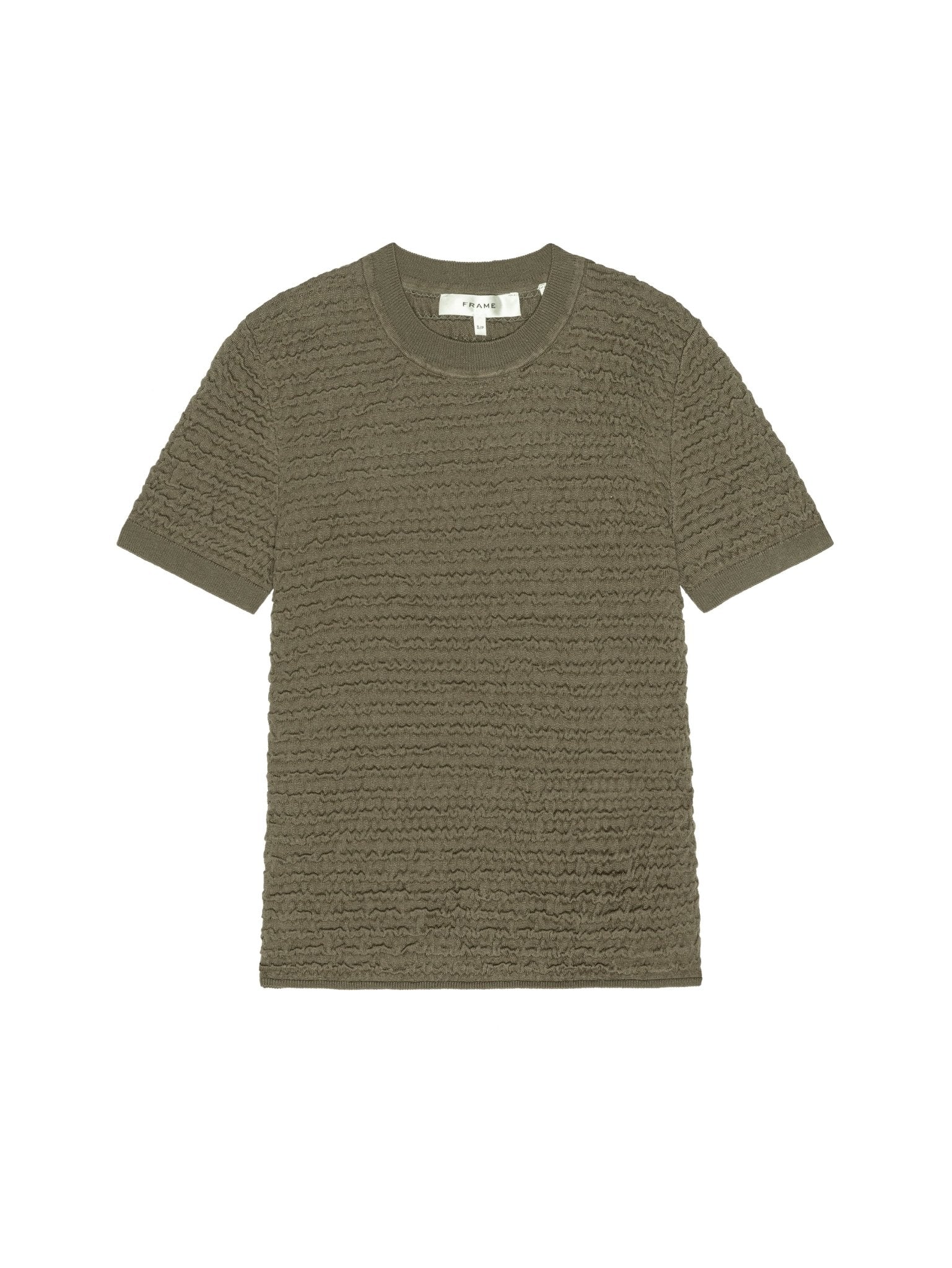 THE SMOCKED S/S SWEATER In Rich Military - Amor Lafayette