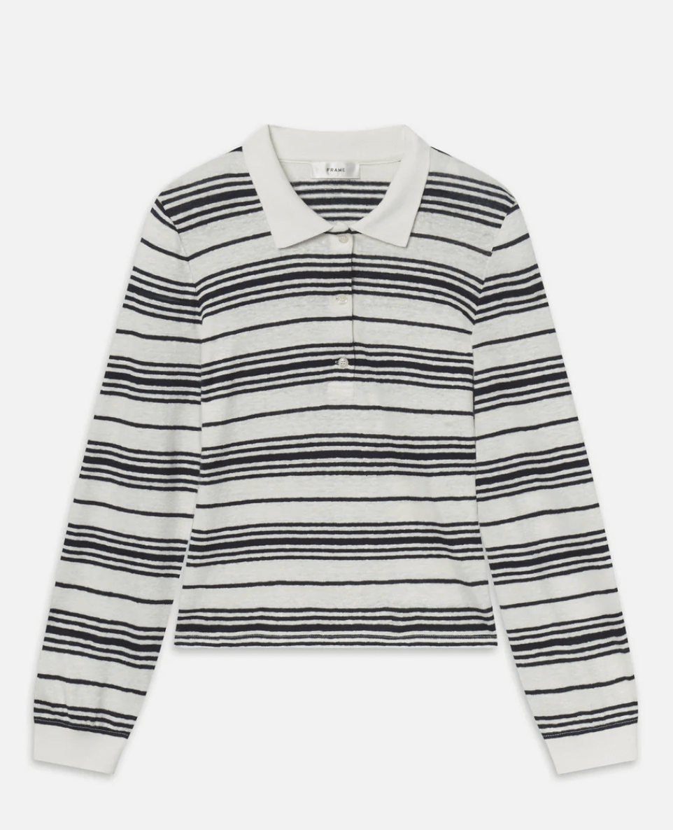 The Striped White Multi Polo - Amor Lafayette