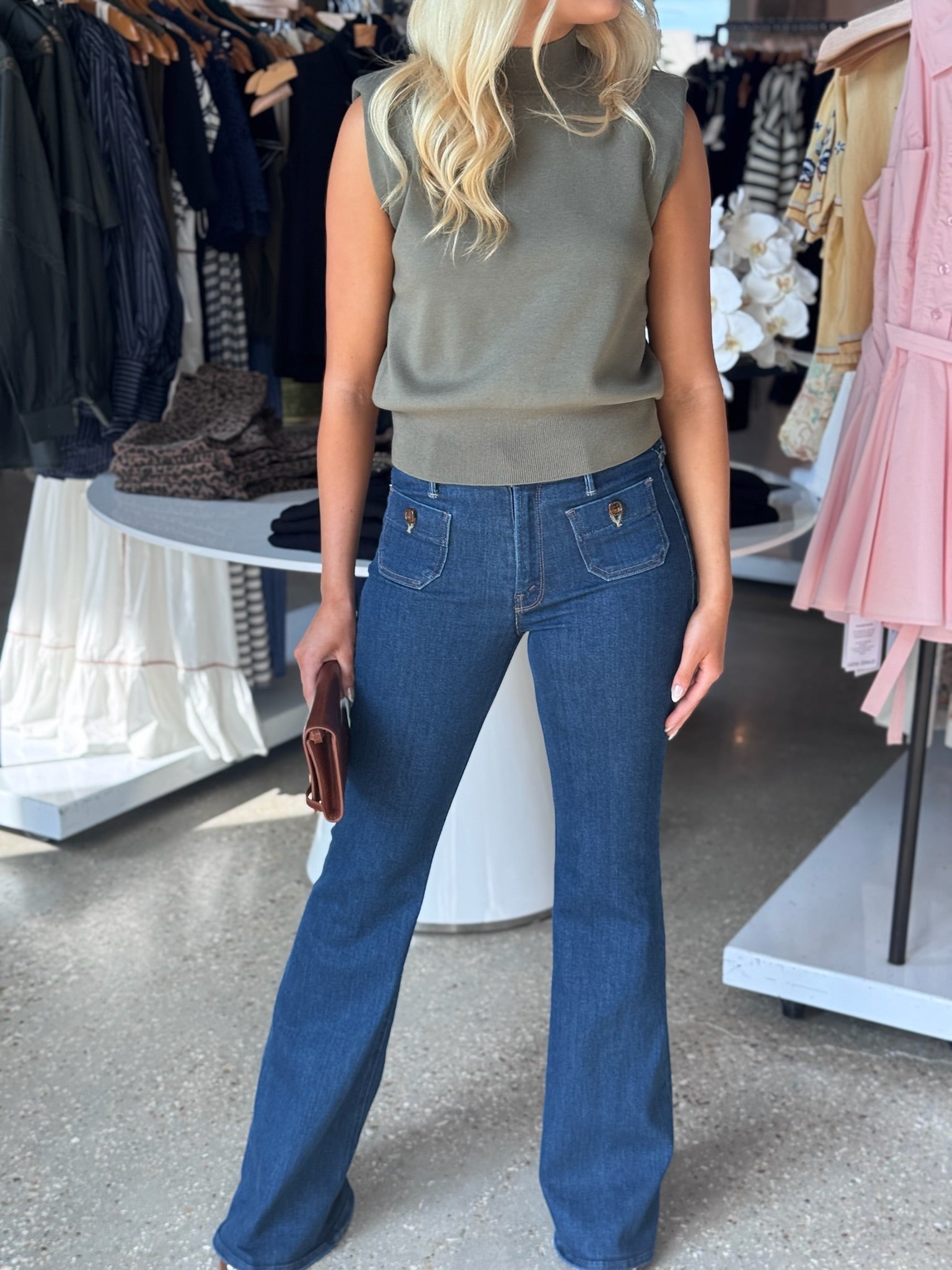 The Whitney Top in Army - Amor Lafayette
